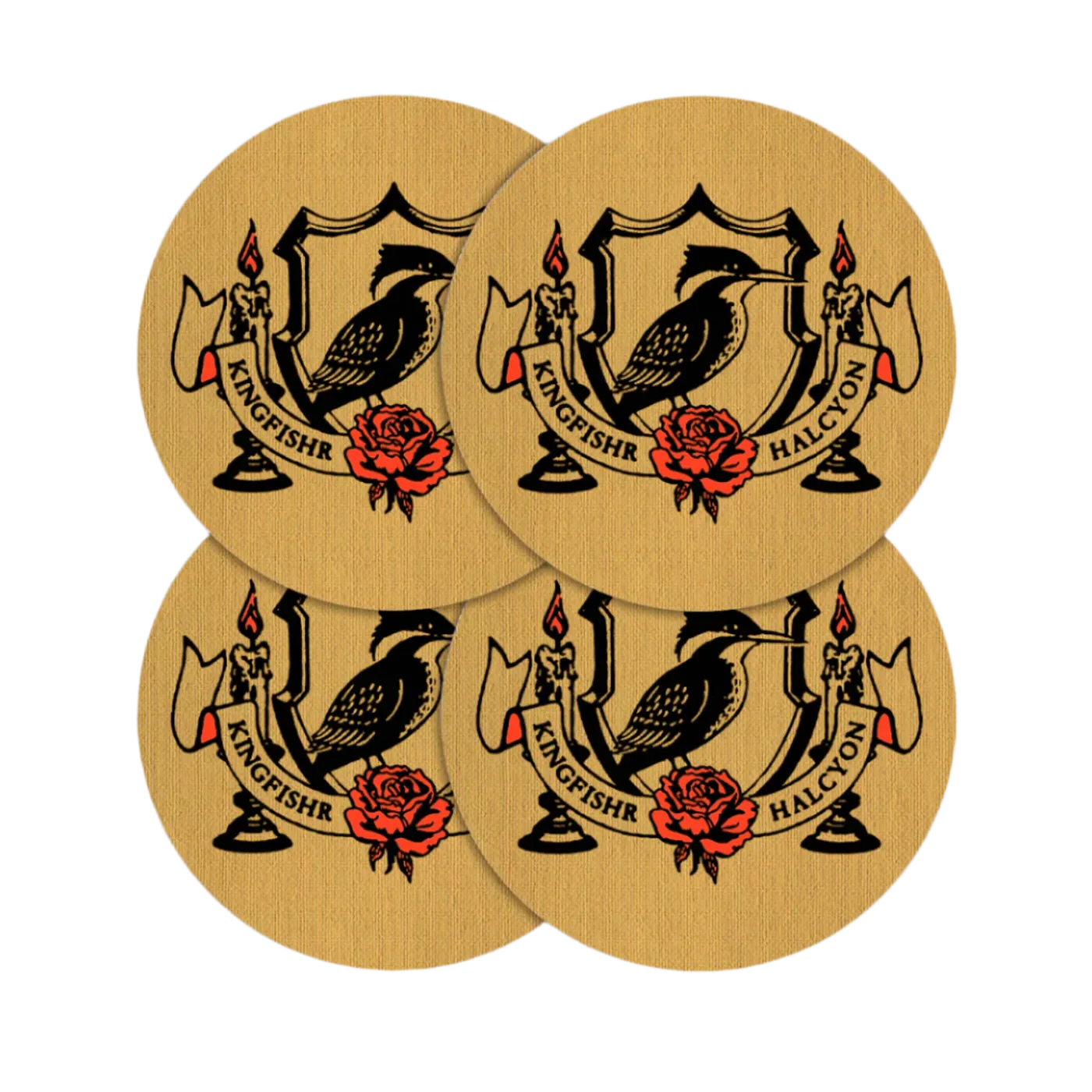 Kingfishr Crest Coaster Set