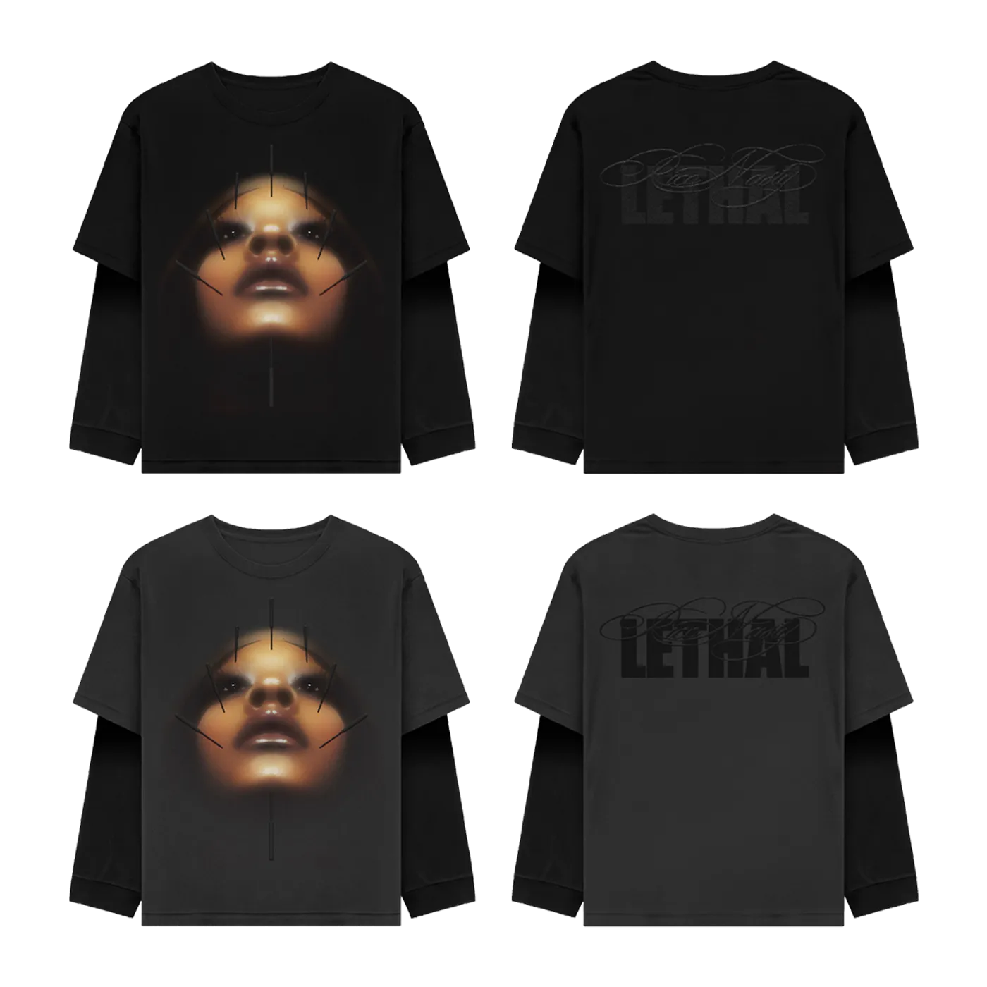 Rico Nasty Lethal 2 in 1 Long Sleeve (BLACK OR GRAY)