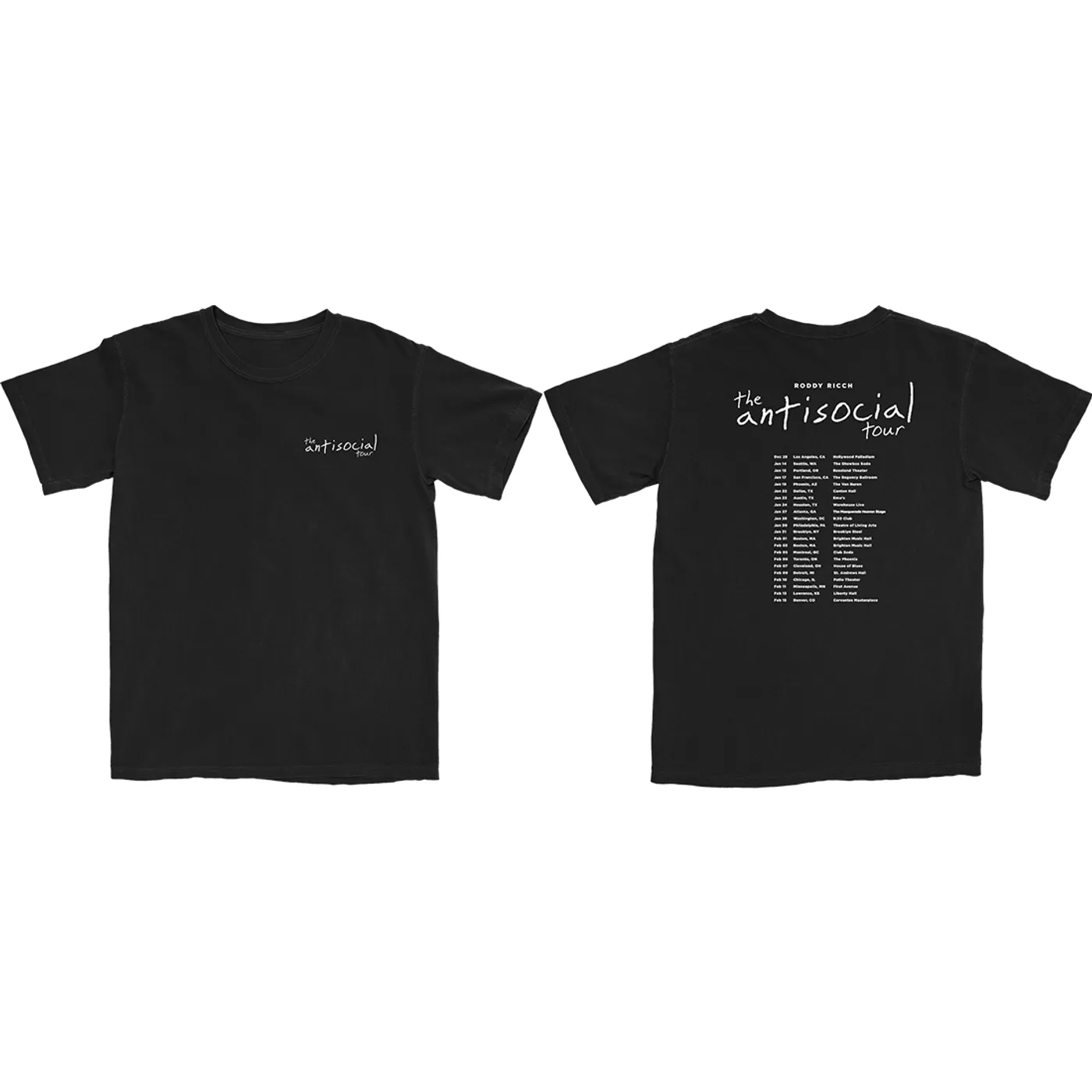 Roddy Ricch Antisocial Tour T-Shirt