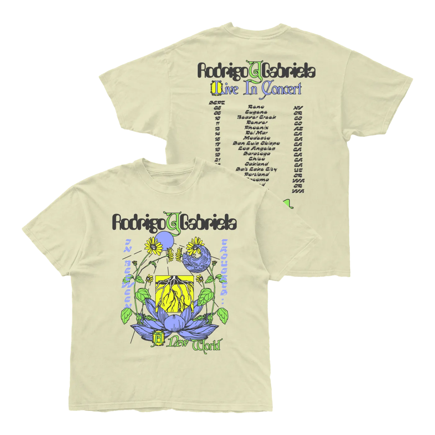 Rodrigo y Gabriela Land And Water 2024 Tour T-Shirt