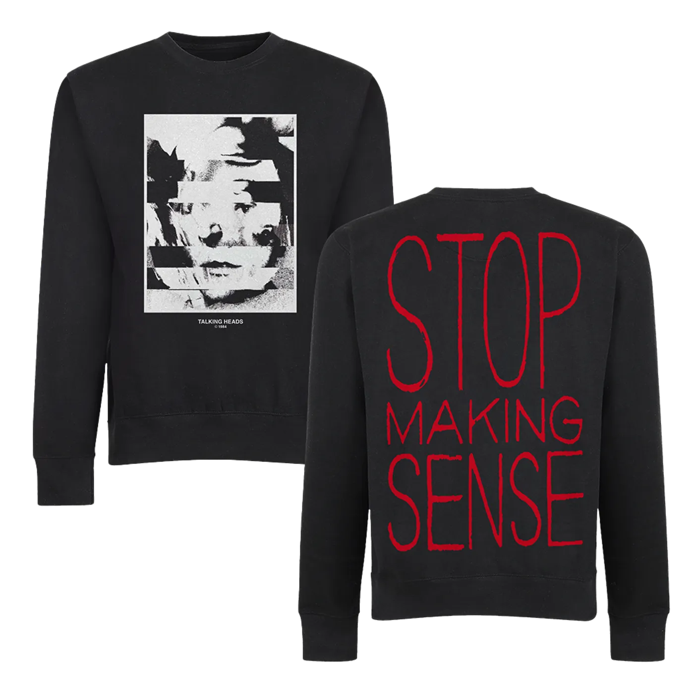 Talking Heads Face Collage Stop Making Sense Crewneck