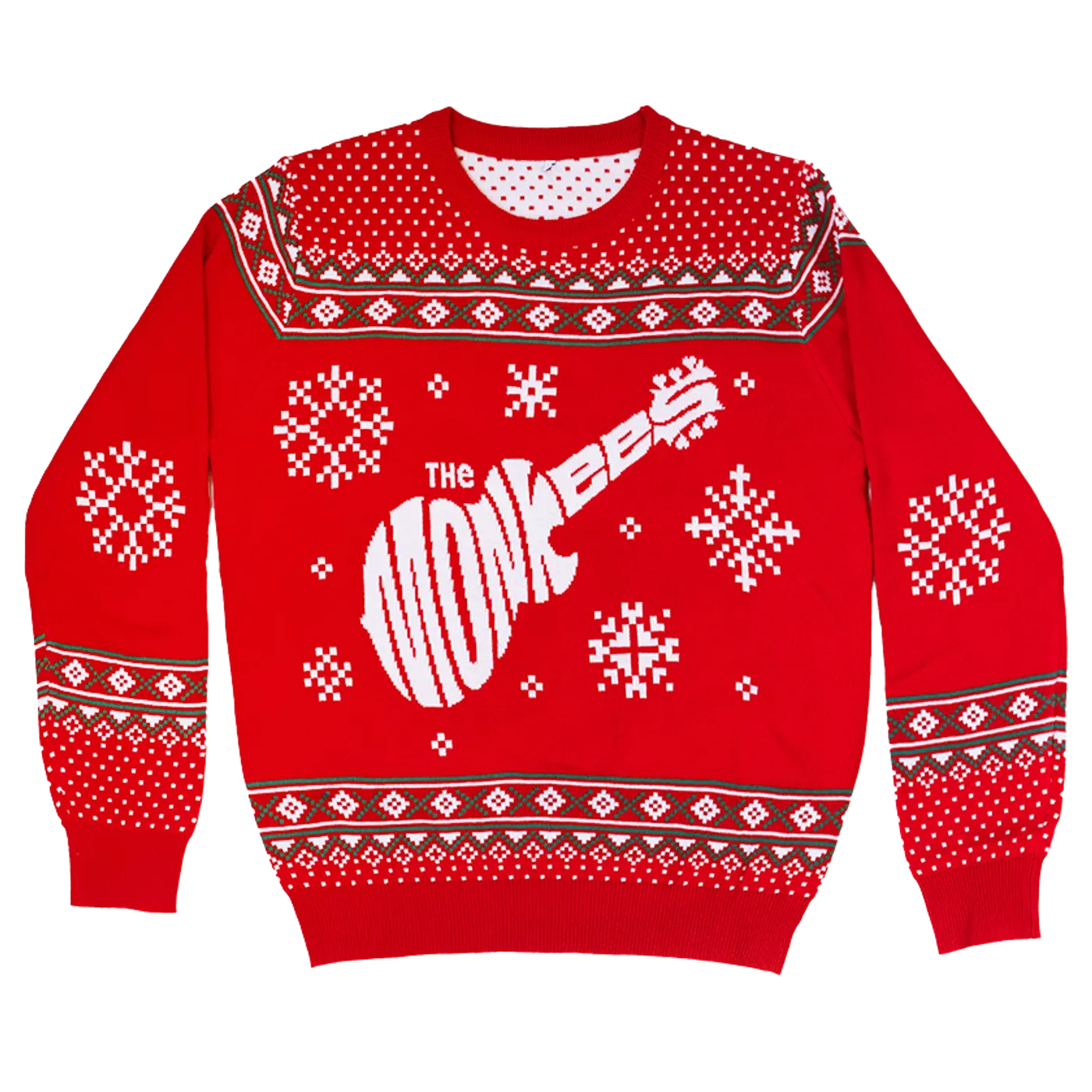 The Monkees Snowflake Guitar Woven Sweater