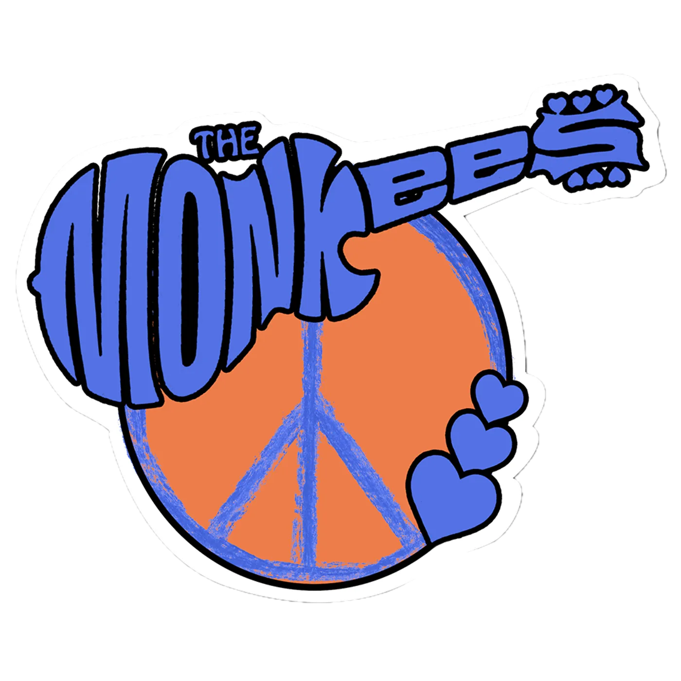 The Monkees Peace Logo Guitar Magnet