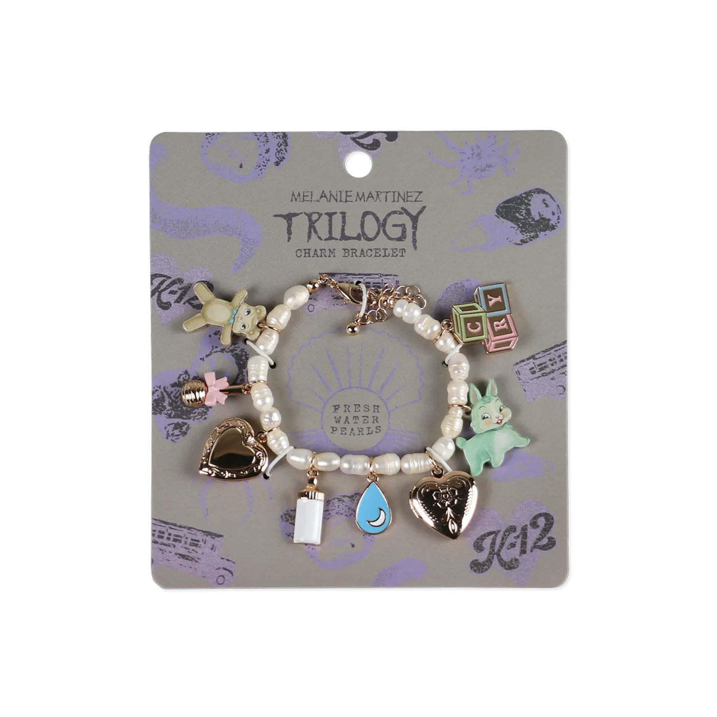 Melanie Martinez Cry Baby Fresh Water Pearl Charm Bracelet