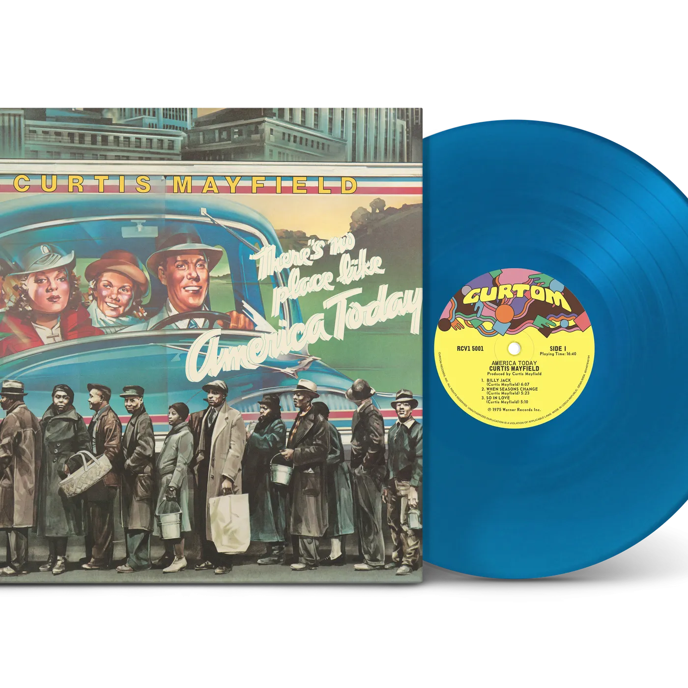 Curtis Mayfield There's No Place Like America Today 1LP Blue Vinyl