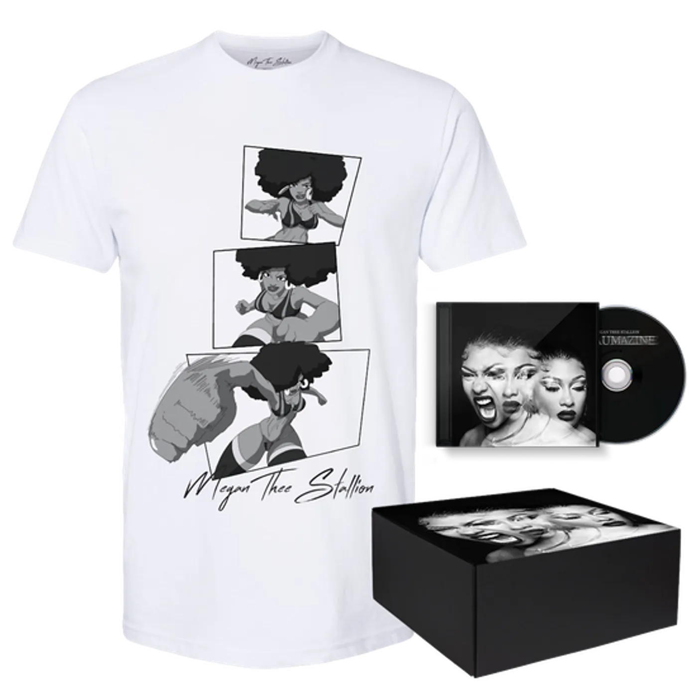 Megan Thee Stallion Traumazine Box Set with CD + White 'Knockout' T-Shirt