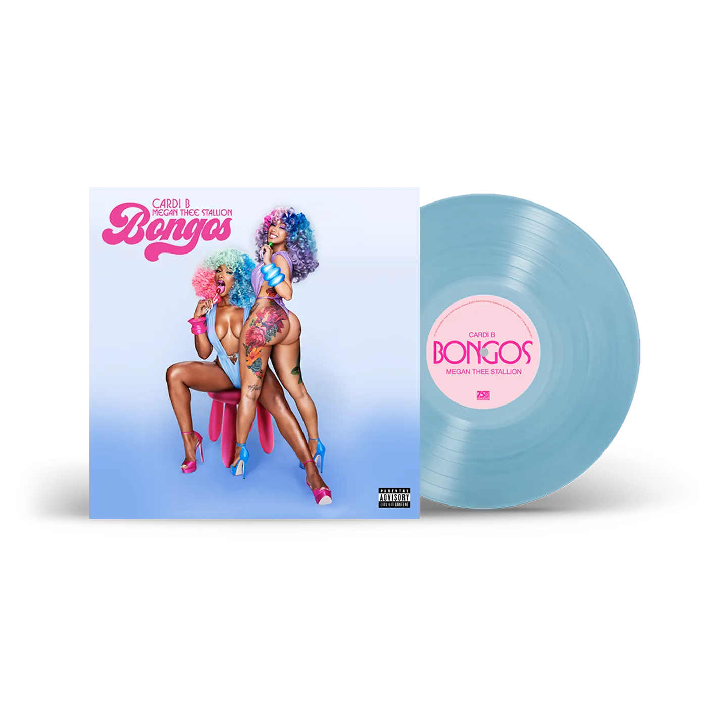 Cardi B BONGOS (feat. Megan Thee Stallion) Baby Blue 12” Vinyl