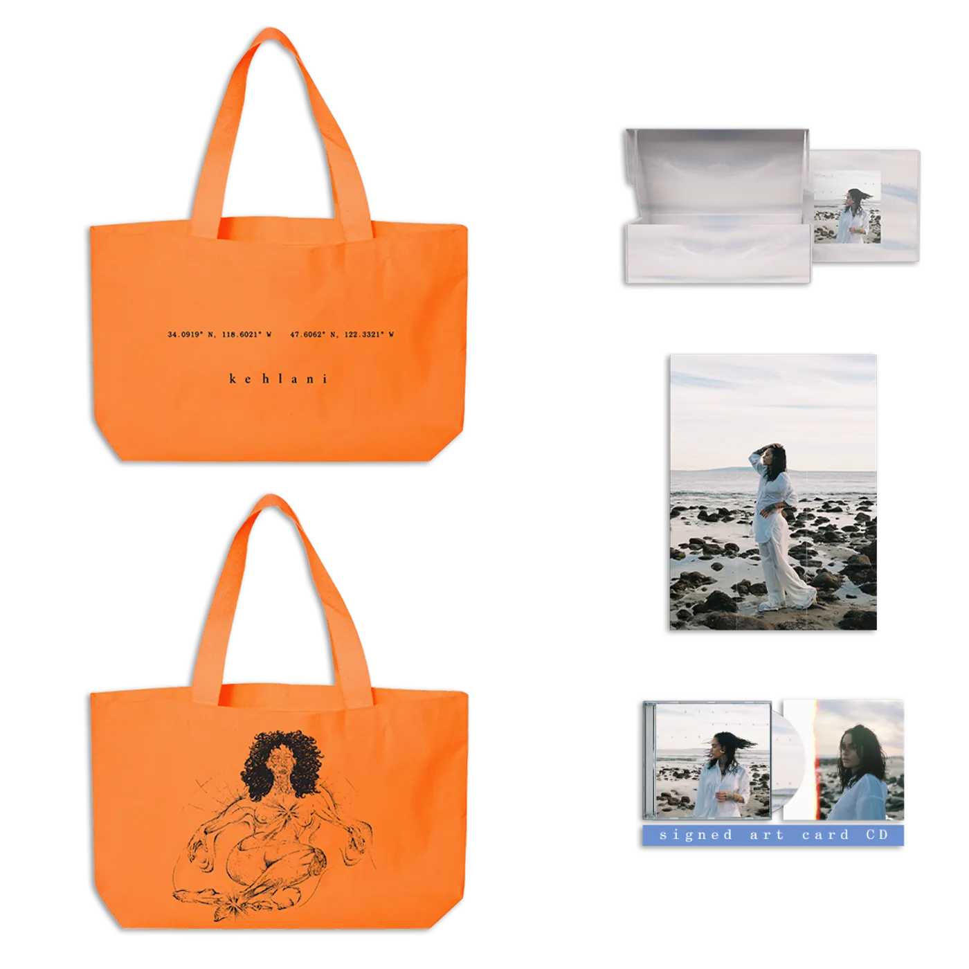 Kehlani exclusive community tote + signed art card CD box set