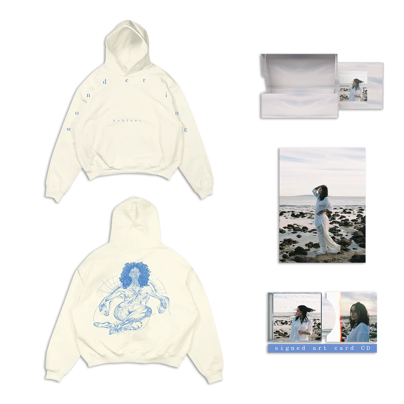 Kehlani wondering/wandering Hoodie + Signed Art Card CD Box Set