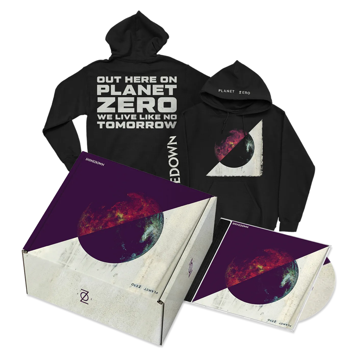 Shinedown Planet Zero Black Hoodie CD Box Set