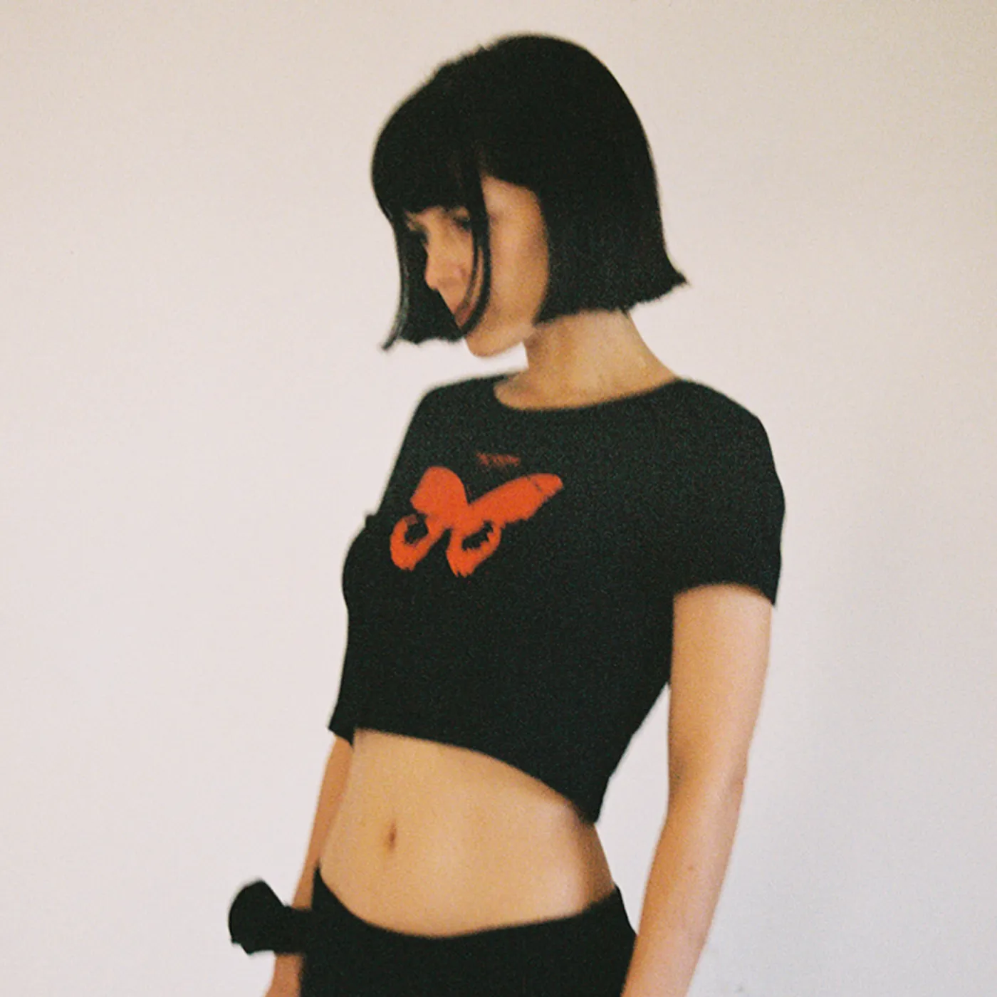 The Marías black butterfly baby tee