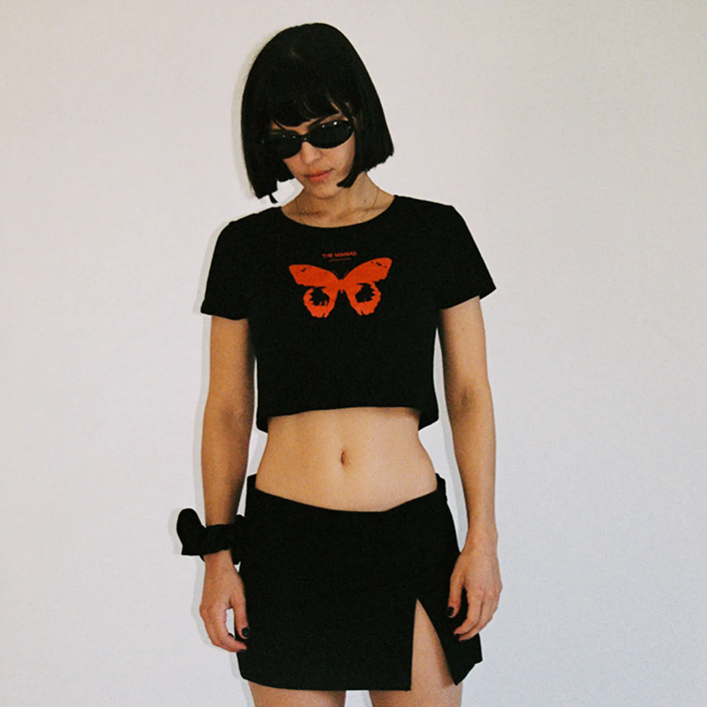 The Marías black butterfly baby tee