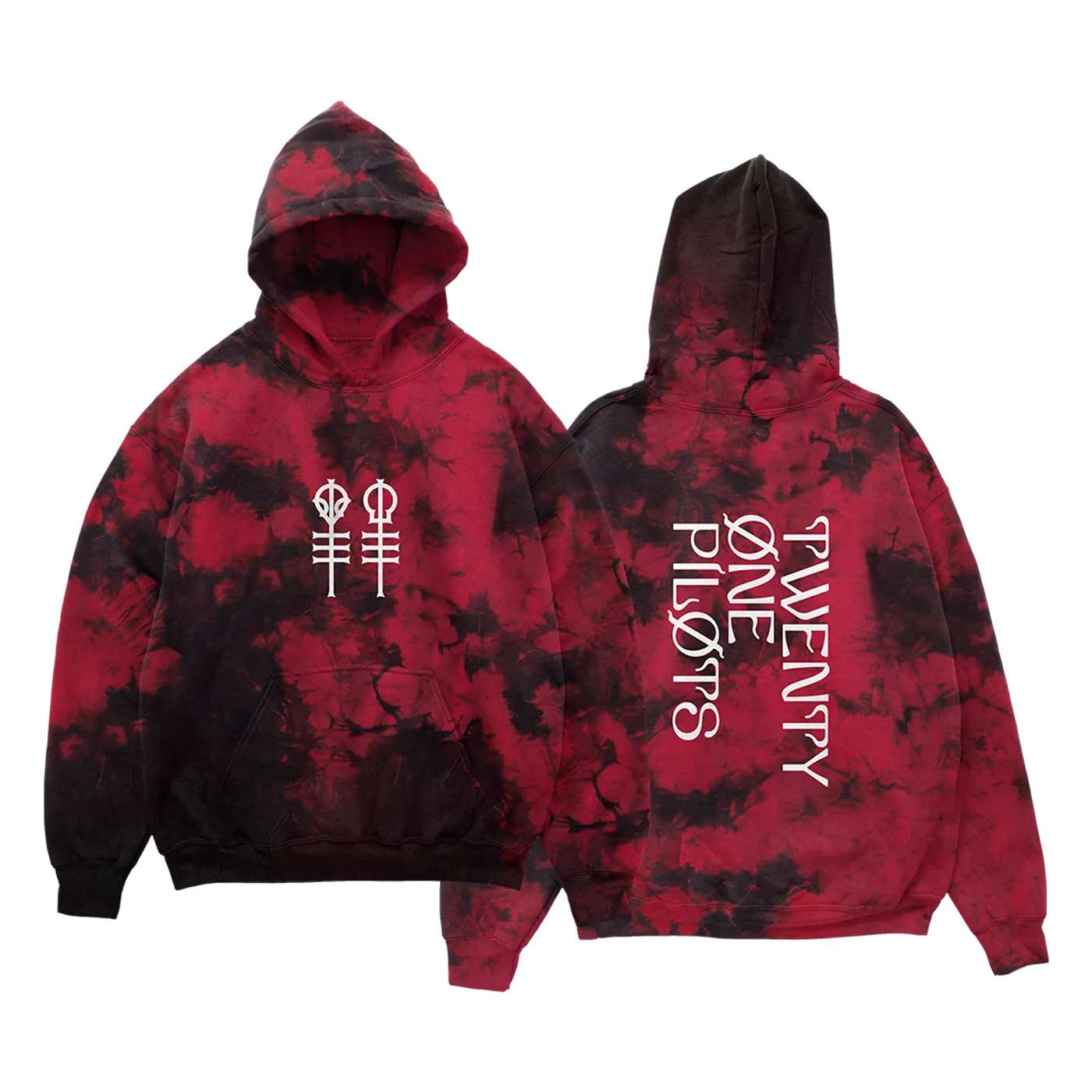 Twenty One Pilots Keys Red Wash Hoodie