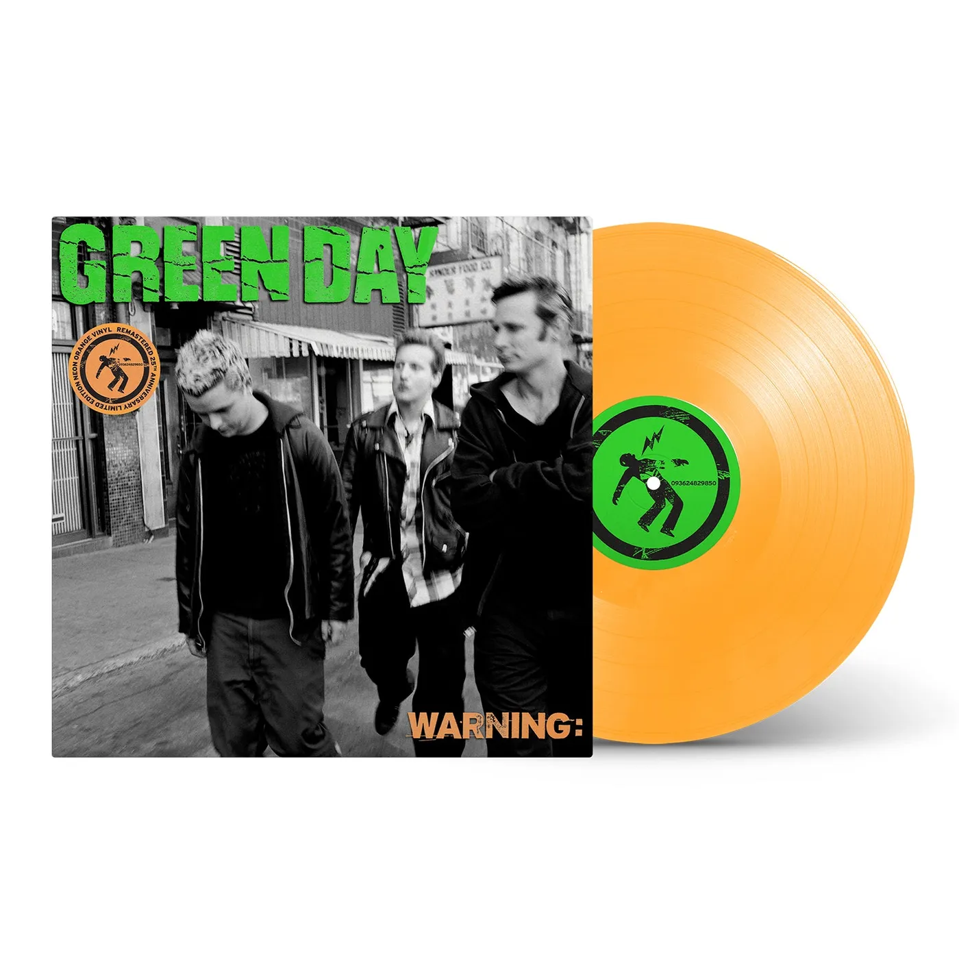 Green Day Warning 25th Anniversary Neon Orange Vinyl LP