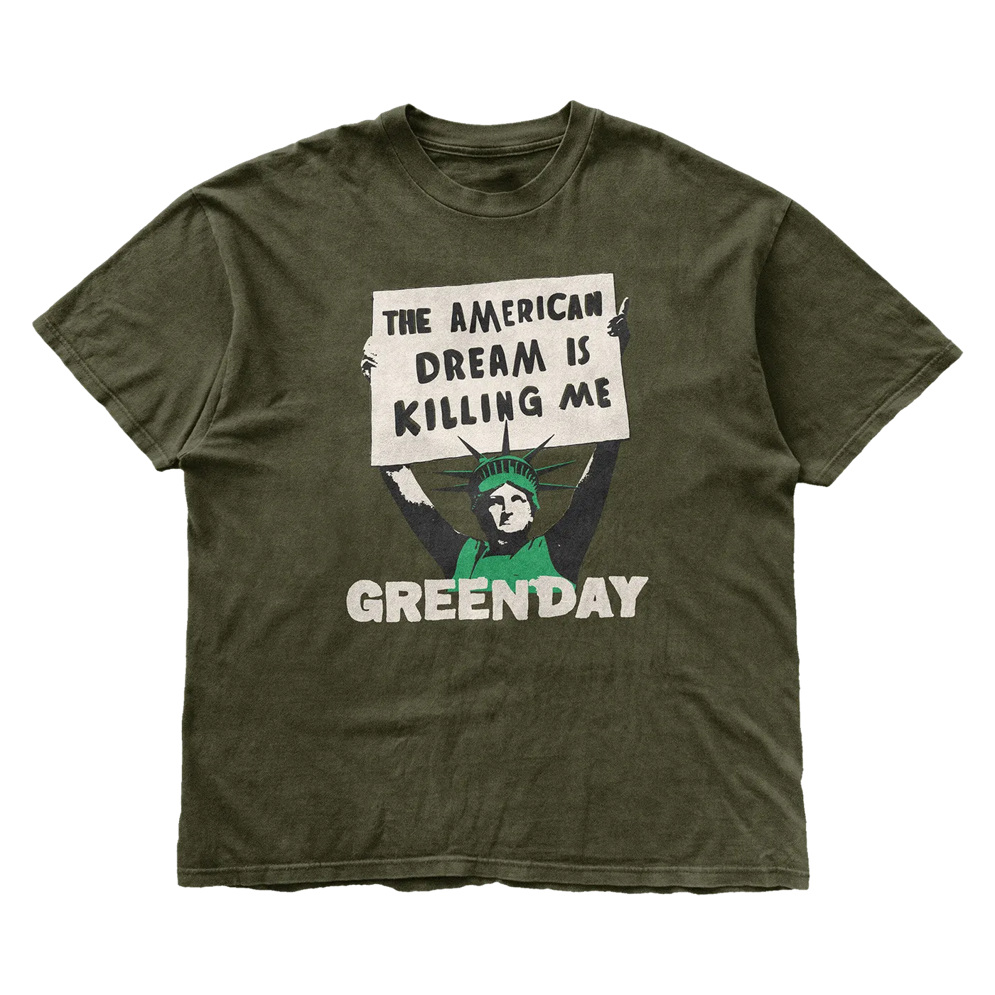Green Day Lady Liberty Protest T-Shirt