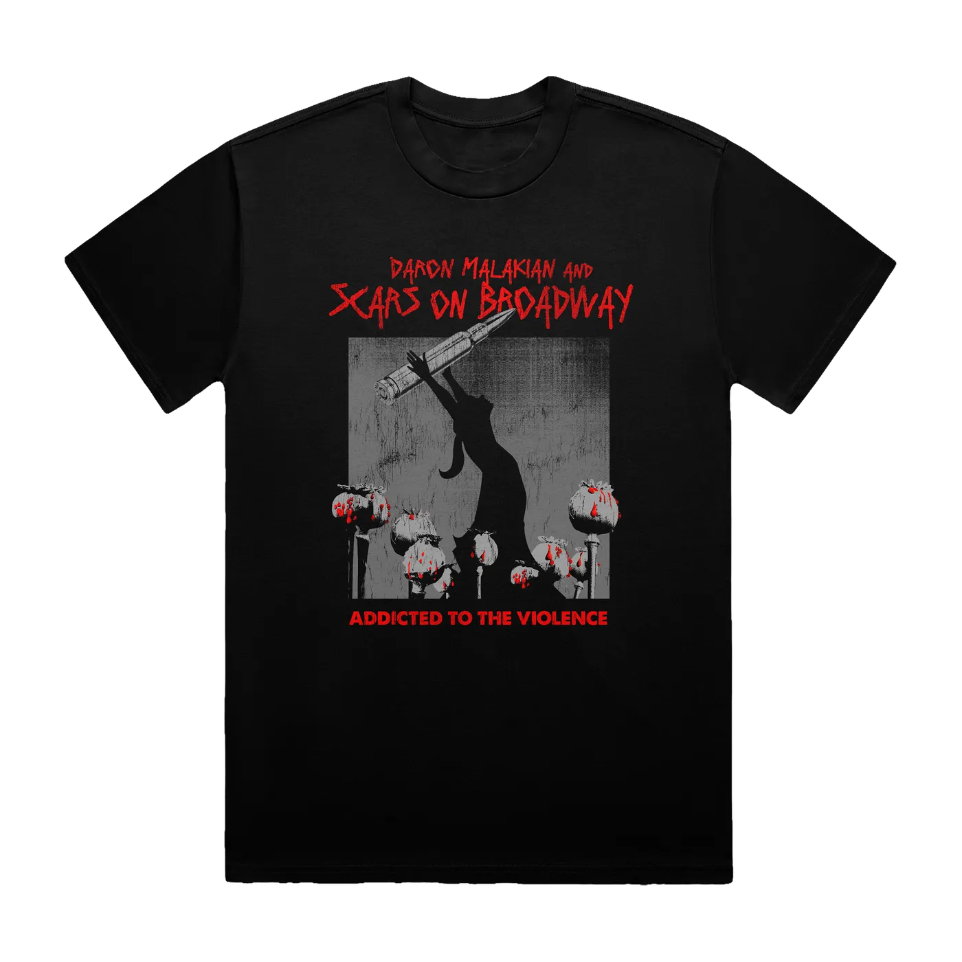 Scars On Broadway Addicted To The Violence Grey Art T-Shirt