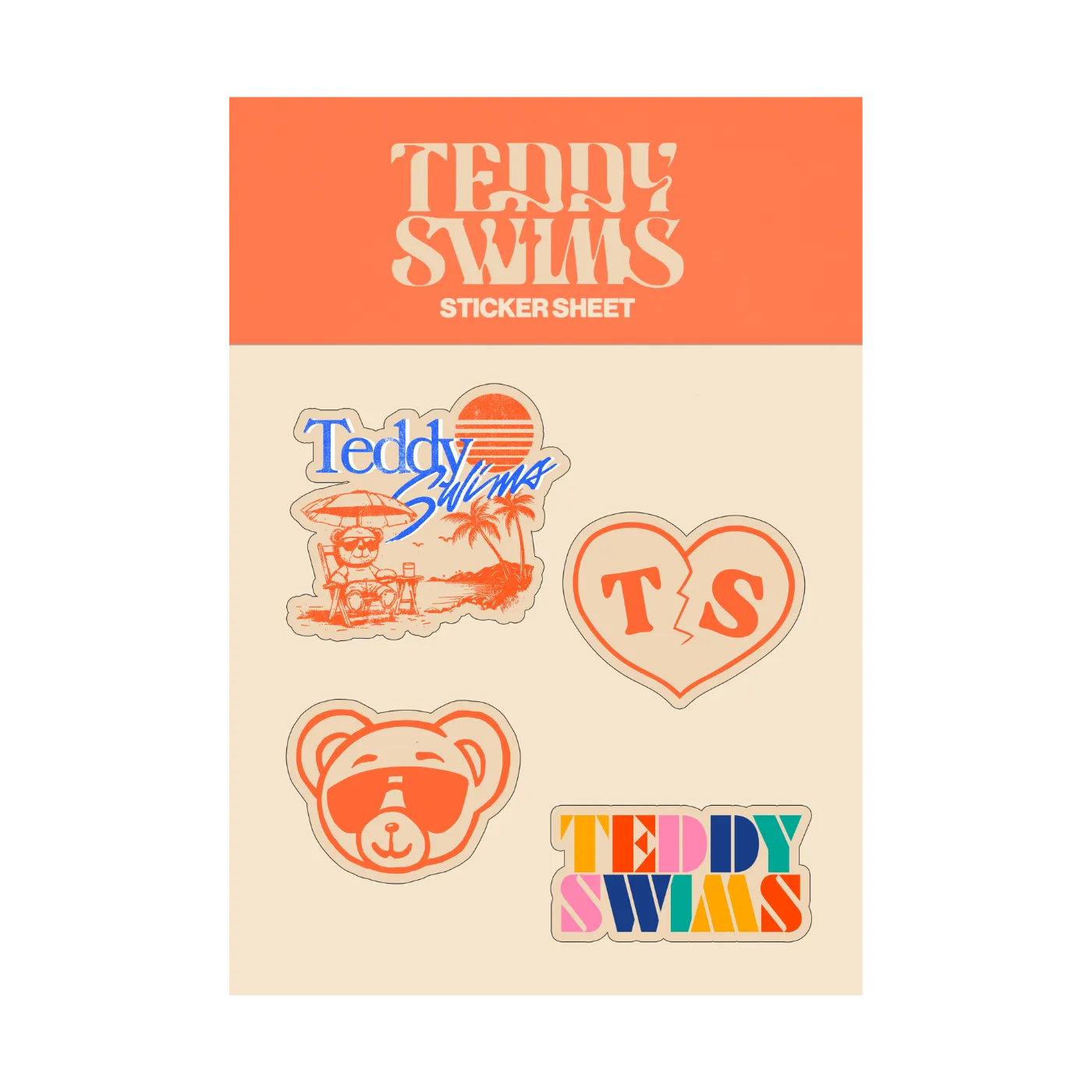 Teddy Swims Summertime Sticker Sheet