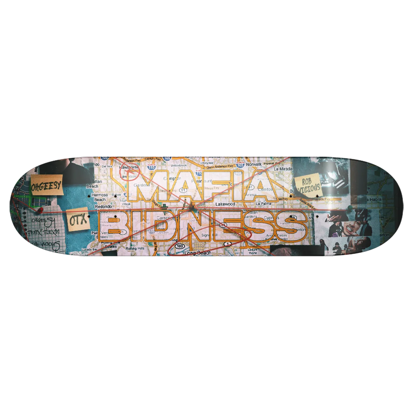 Shoreline Mafia Shoreline Bidness Map Skatedeck