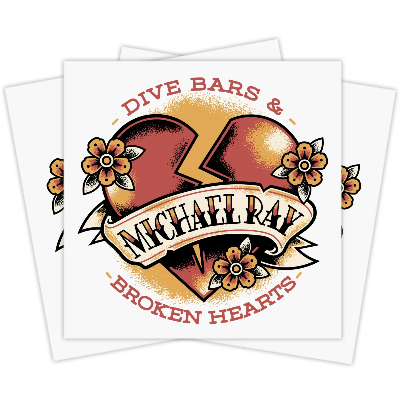 Michael Ray Dive Bars & Broken Hearts Temporary Tattoo