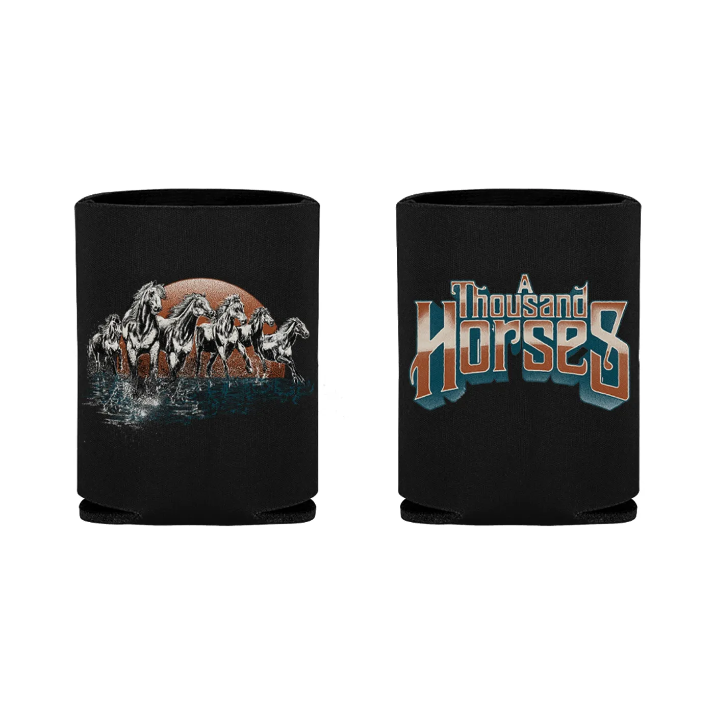 A Thousand Horses Running Chrome Horse Can Cooler