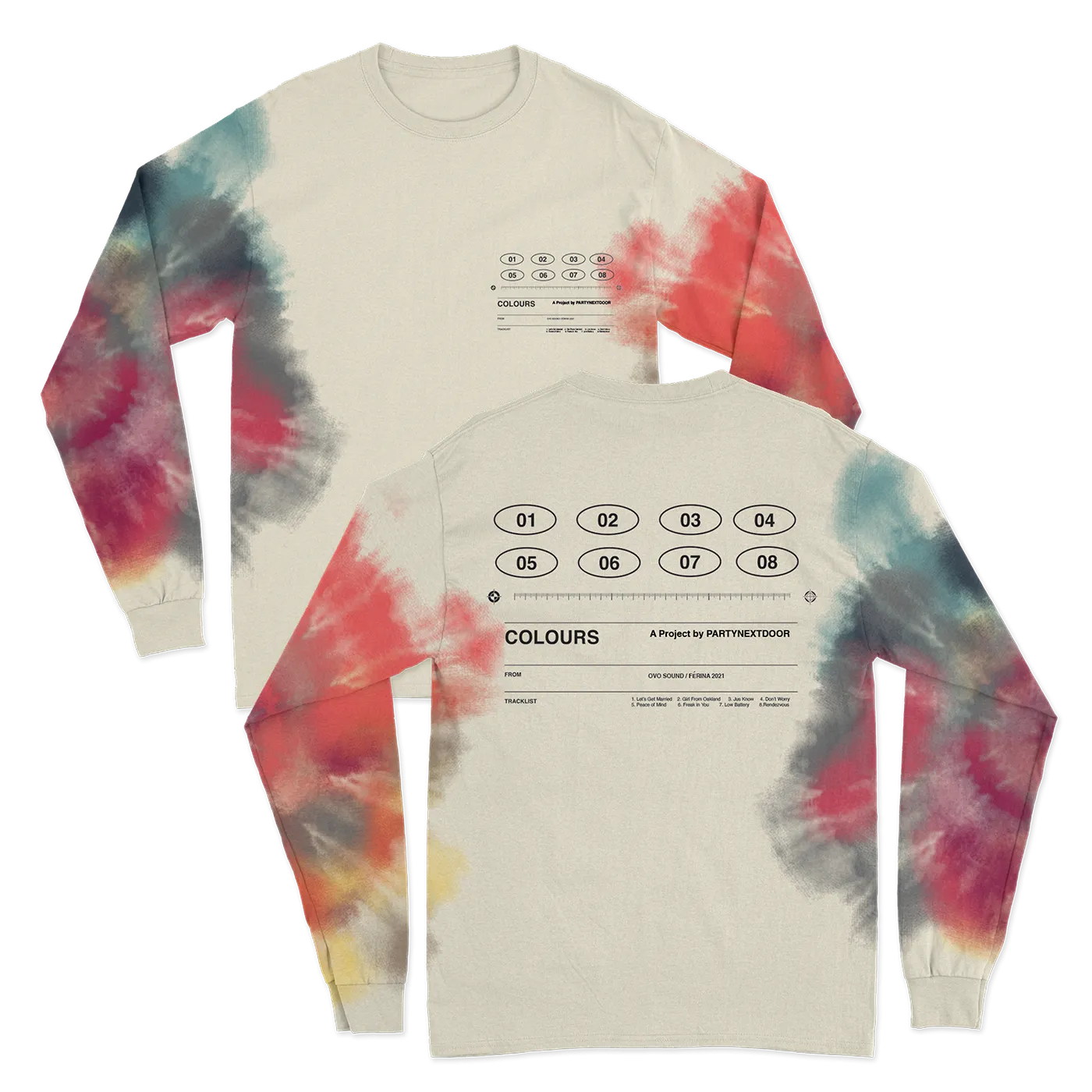 PARTYNEXTDOOR COLOURS Ltd Edition Tie Dye Crewneck
