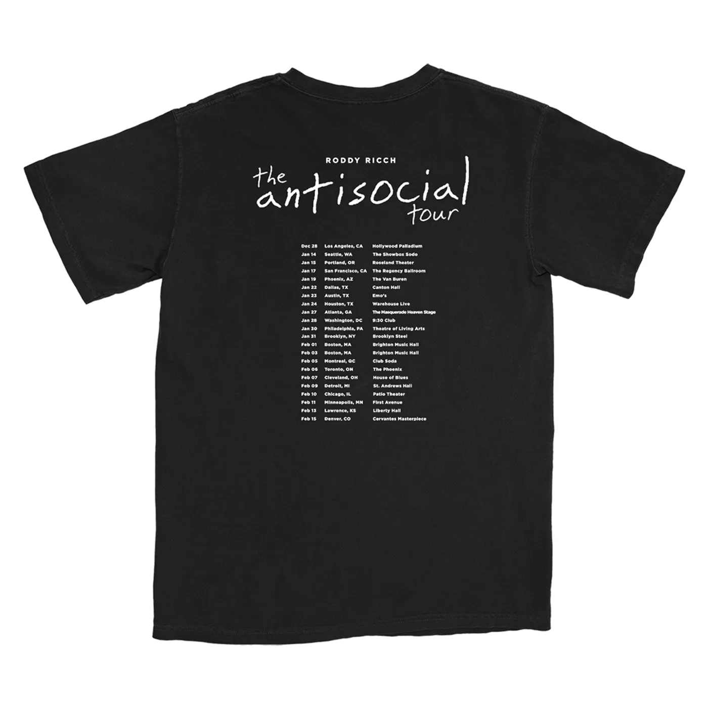 Roddy Ricch Antisocial Tour T-Shirt