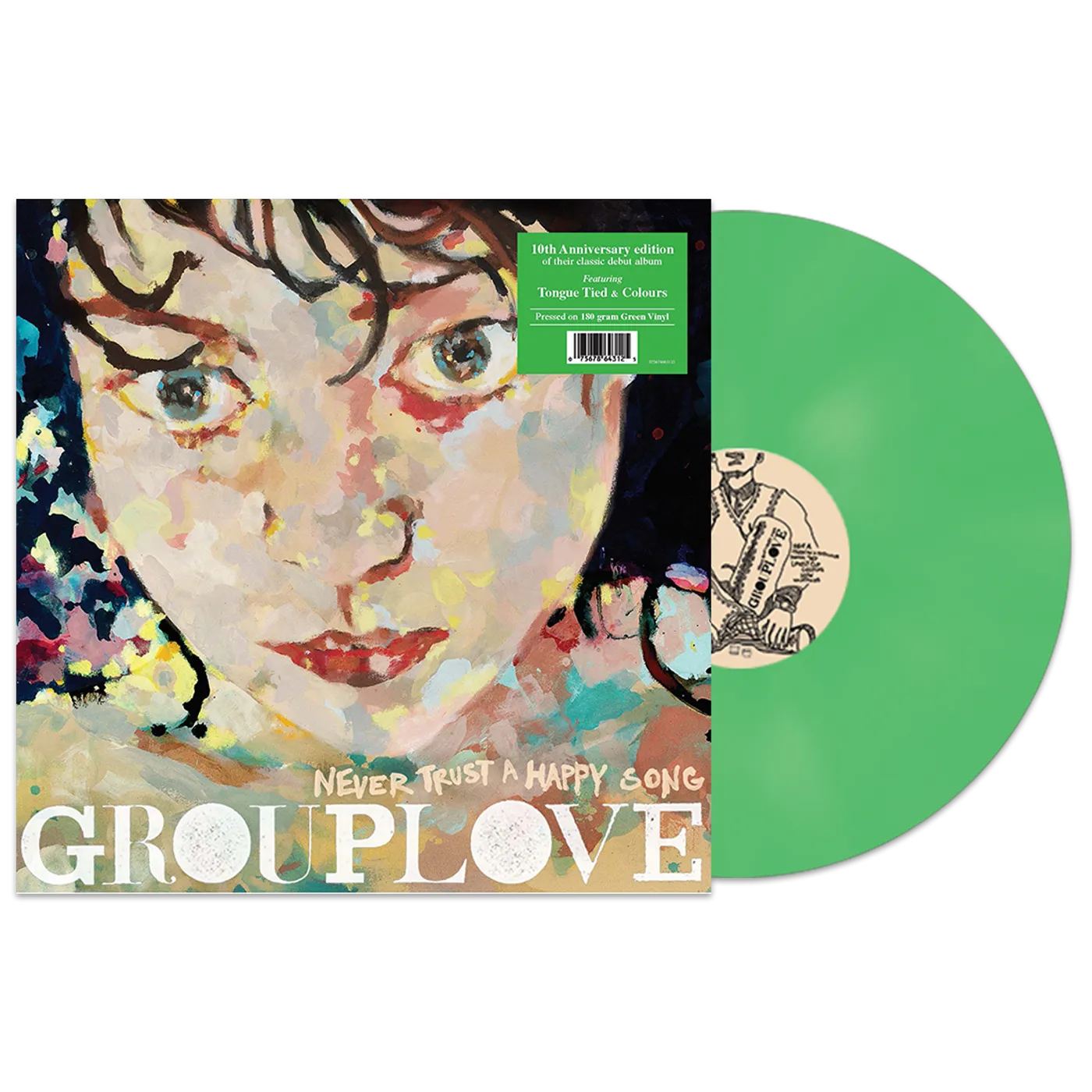 GROUPLOVE Never Trust A Happy Song (10th Anniversary Edition) (Green) (Vinyl)