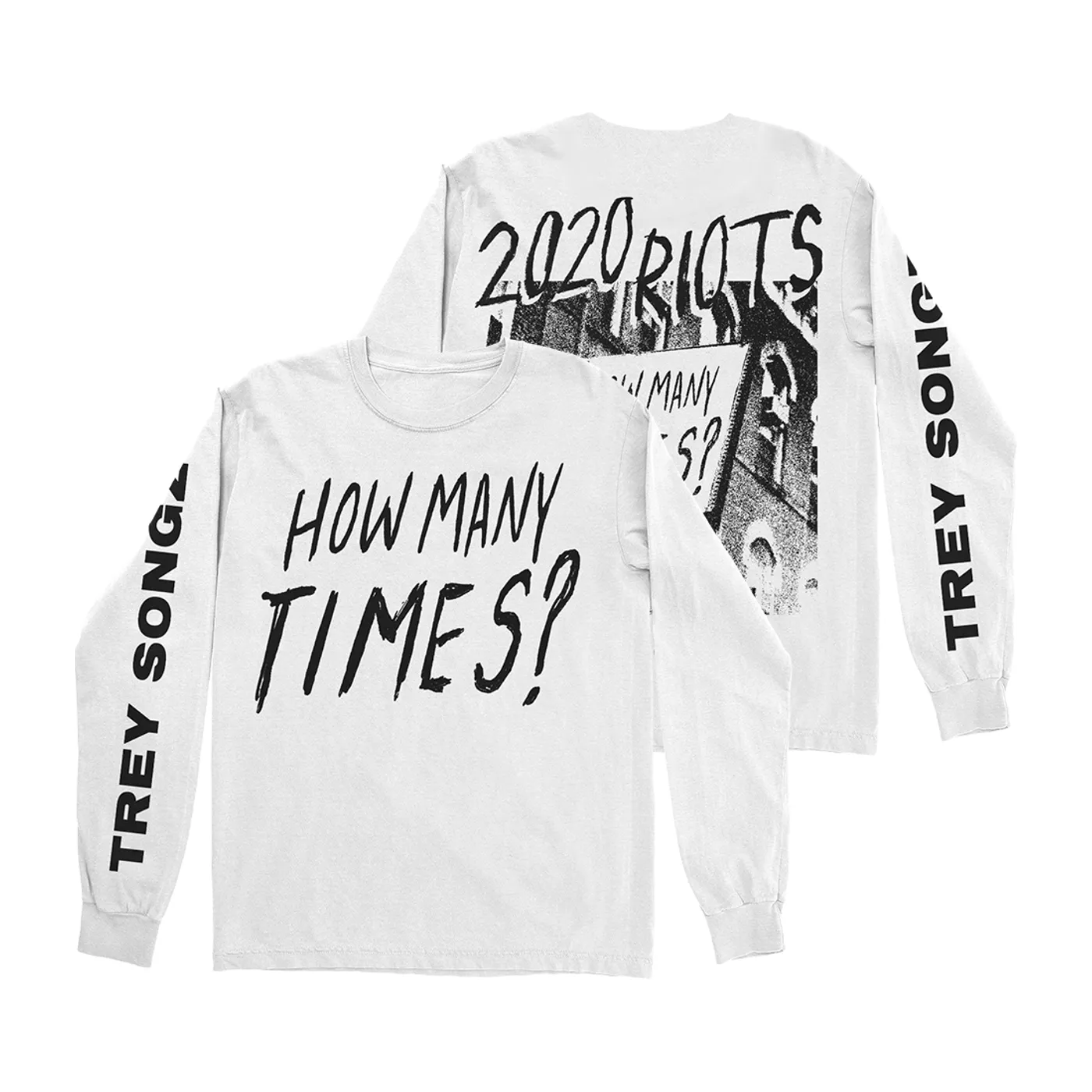 Trey Songz 2020 Riots White Long Sleeve T-Shirt
