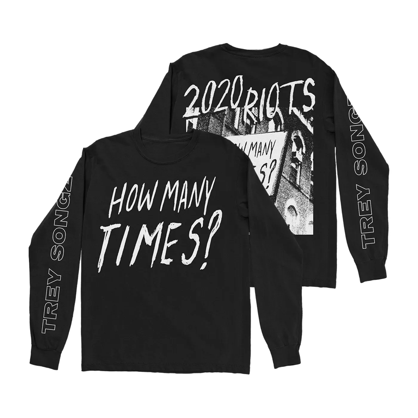 Trey Songz 2020 Riots Black Long Sleeve T-Shirt