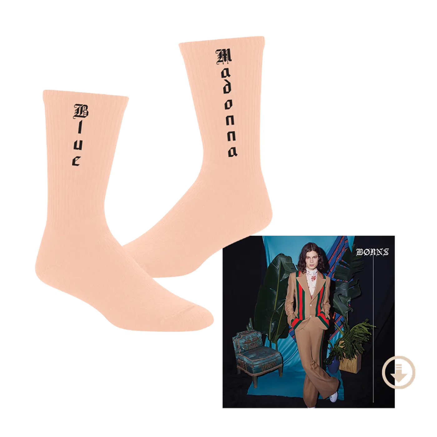 BØRNS Blue Madonna - Socks + Digital Album