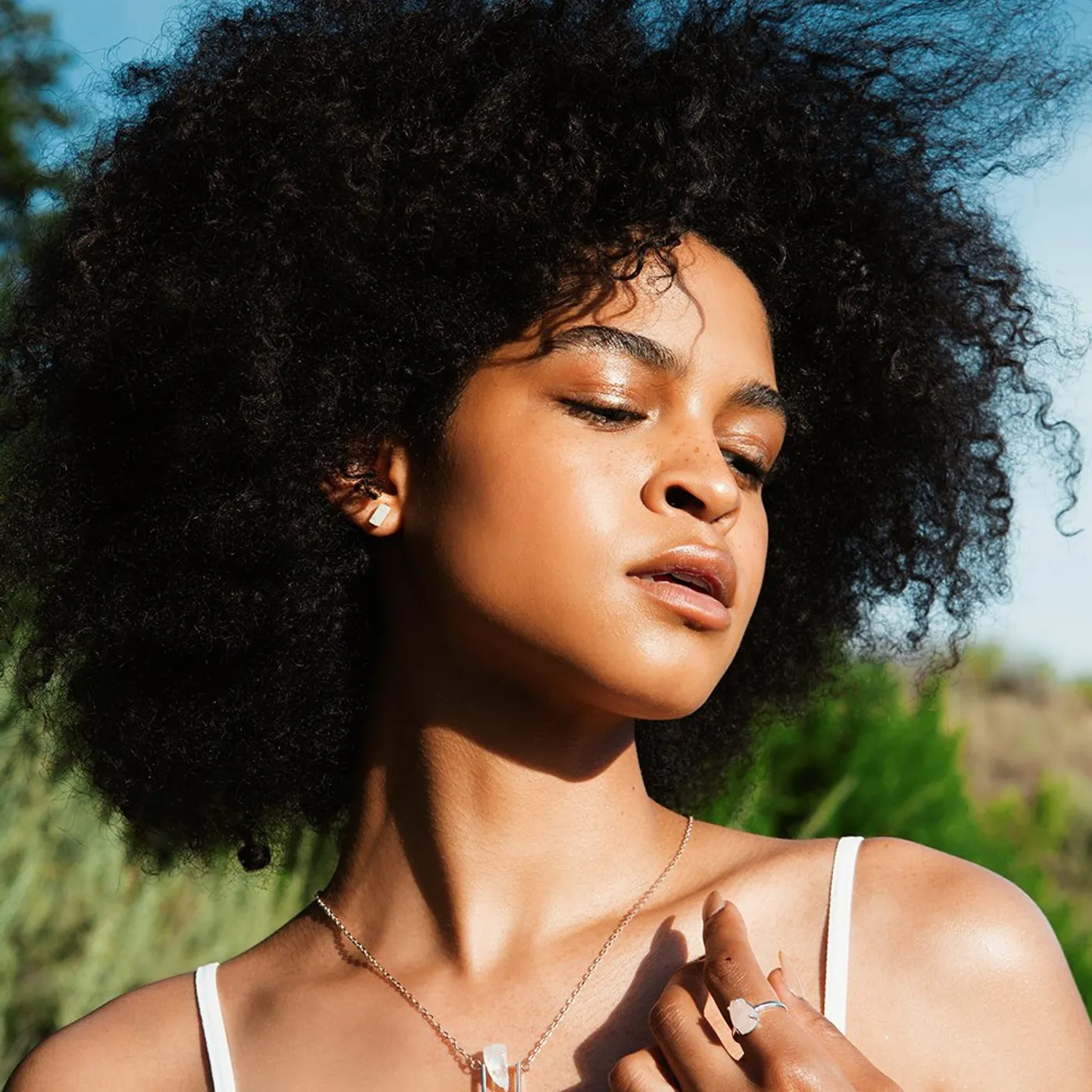 Joey Graceffa Rose & Clear Quartz Duality Necklace