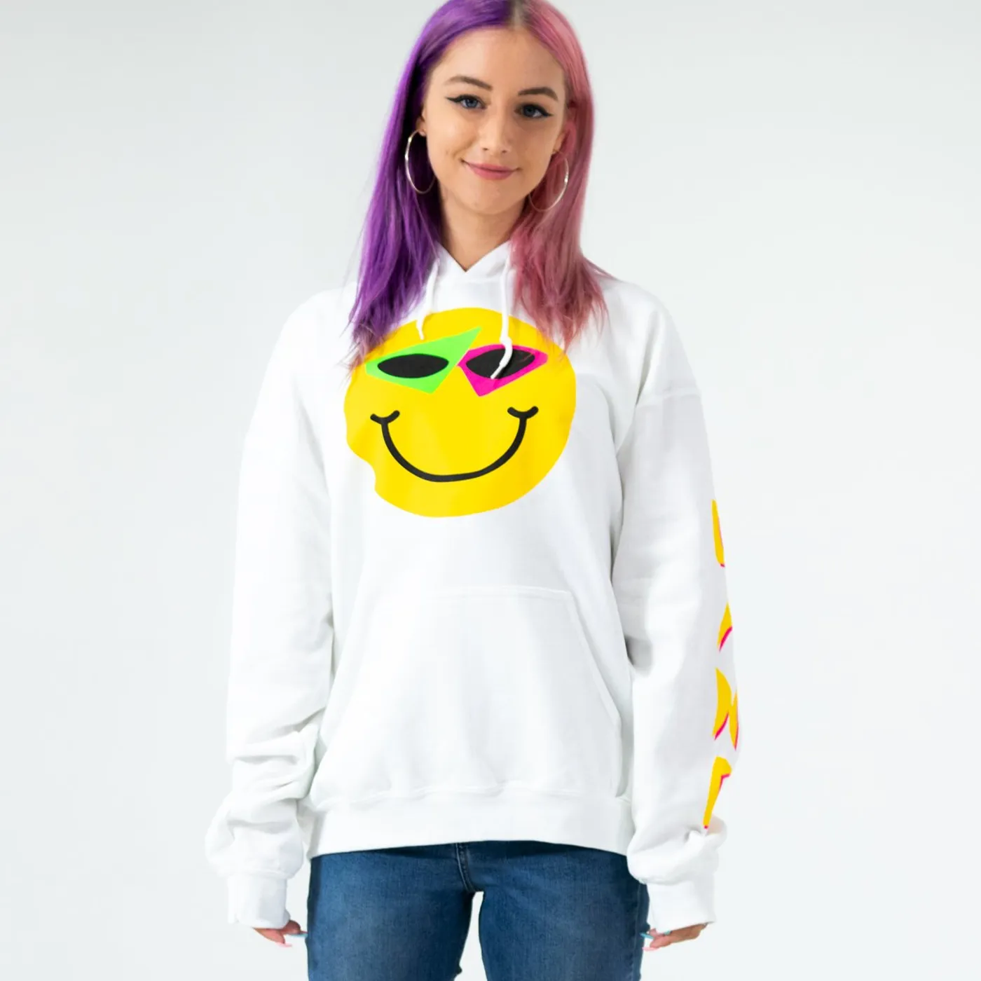 Roy Purdy Smiley Hoodie White