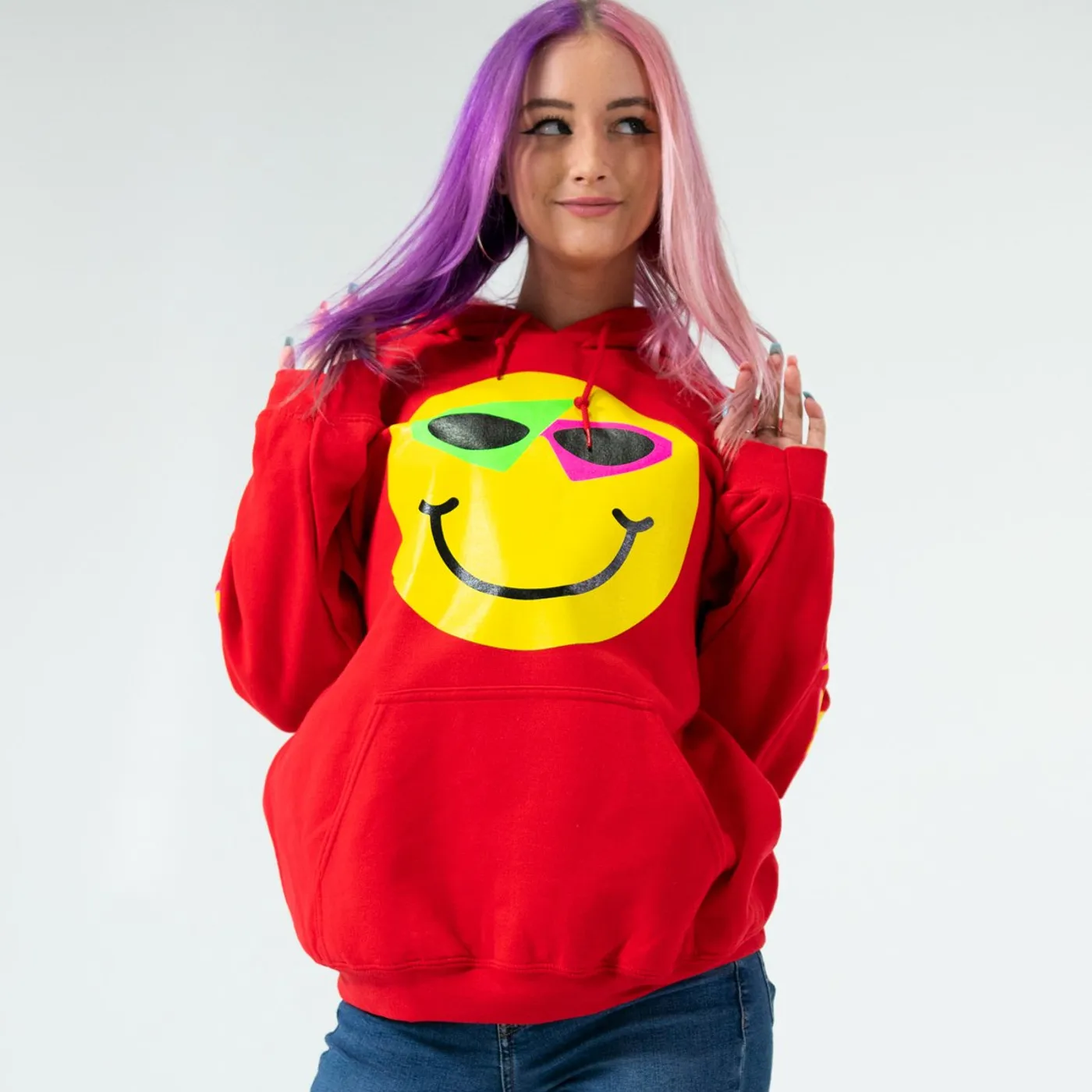 Roy Purdy Smiley Hoodie Red