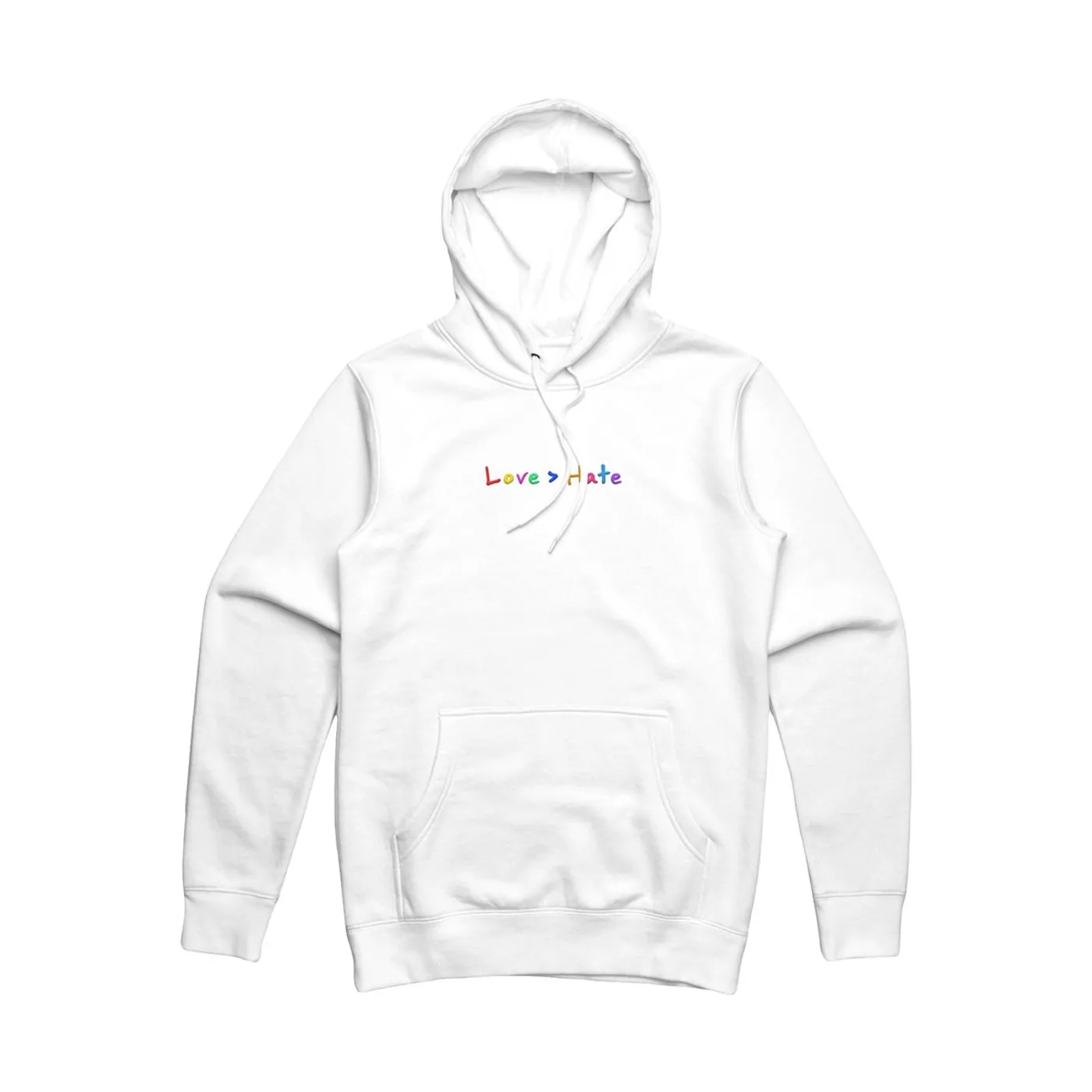 Roy Purdy Love > Hate Embroidered White Hoodie