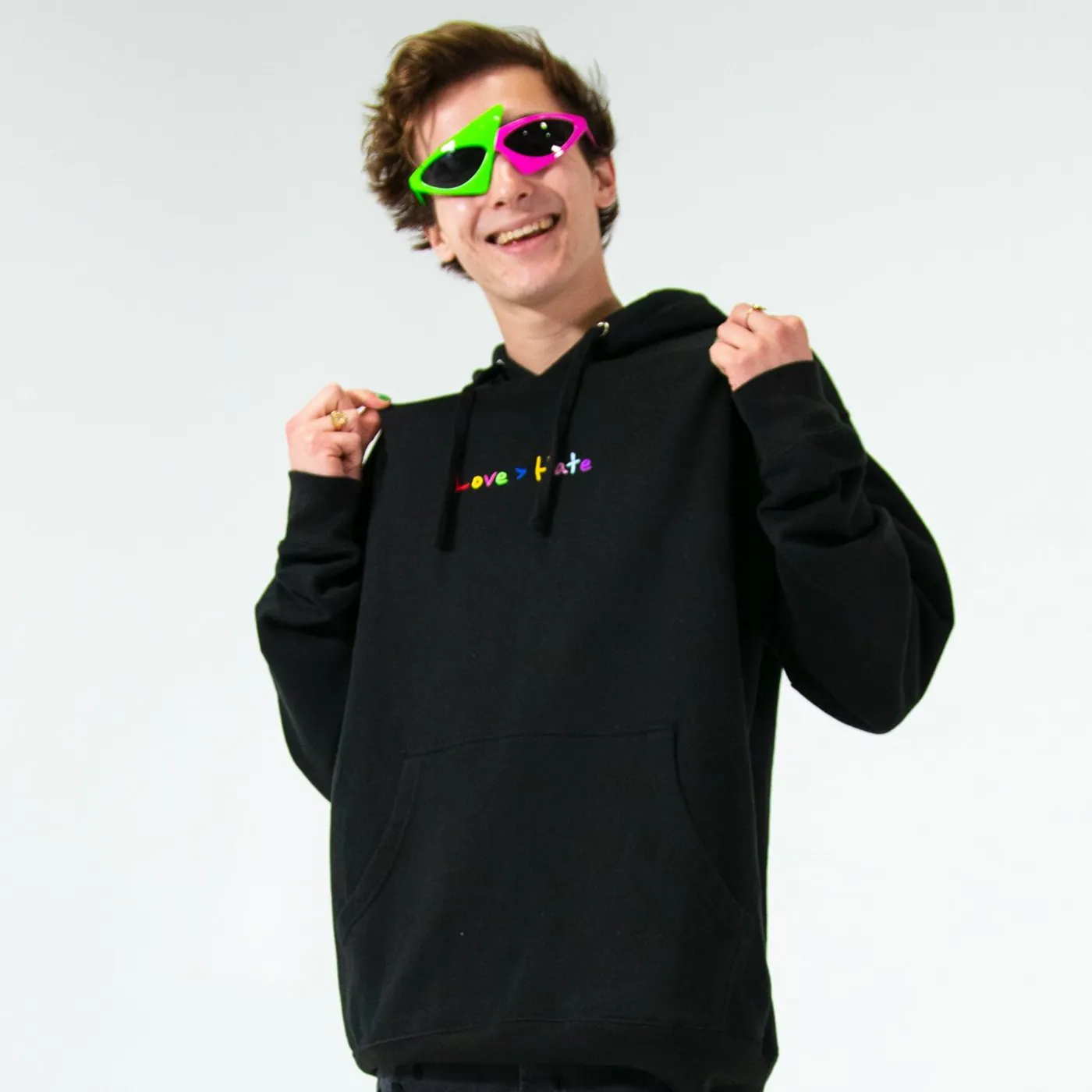 Roy Purdy Love > Hate Embroidered Black Hoodie