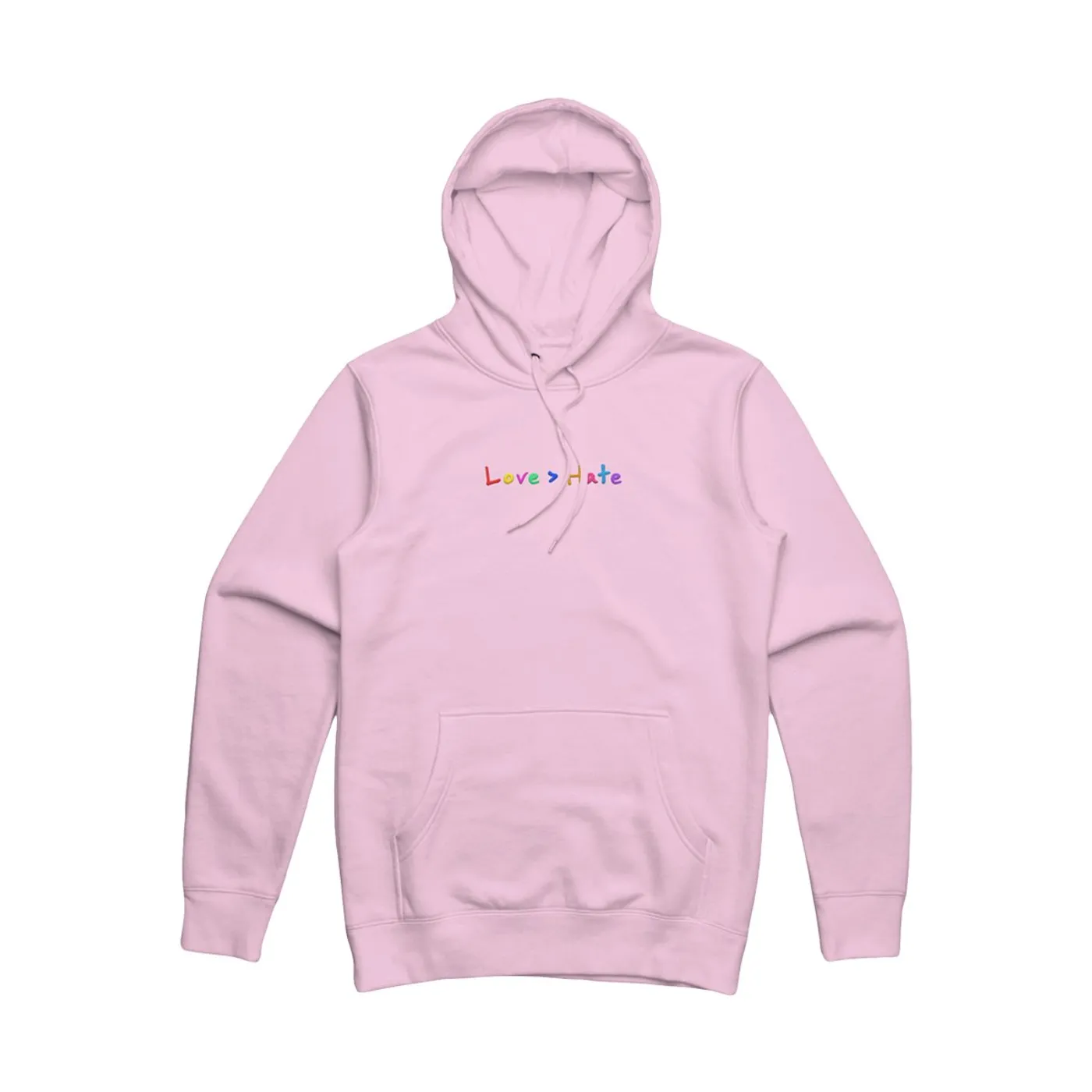 Roy Purdy Love > Hate Embroidered Light Pink Hoodie