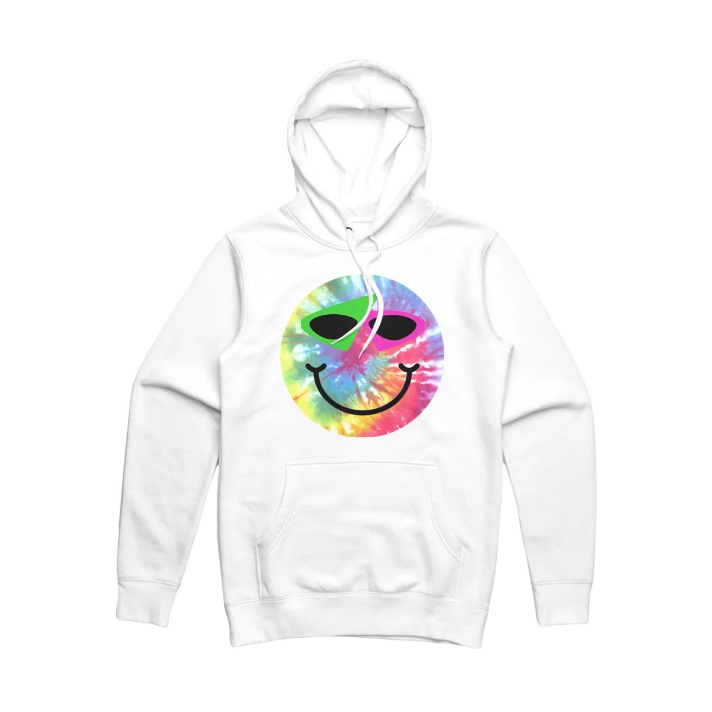 Roy Purdy Smiley Tie Dye White Hoodie