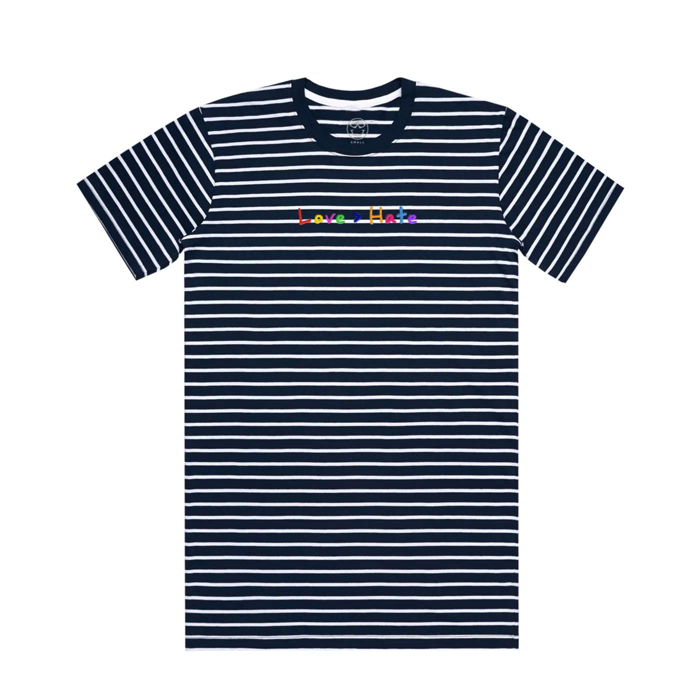 Roy Purdy Love > Hate Navy/White Stripe Tee