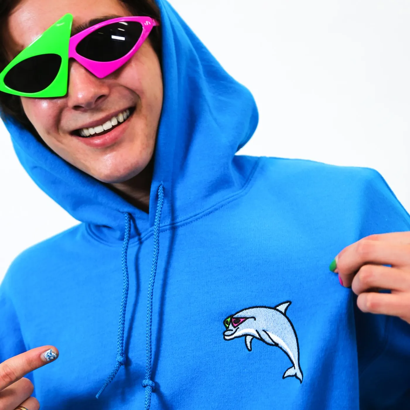 Roy Purdy Purdy World Dolphin Hoodie Embroidered