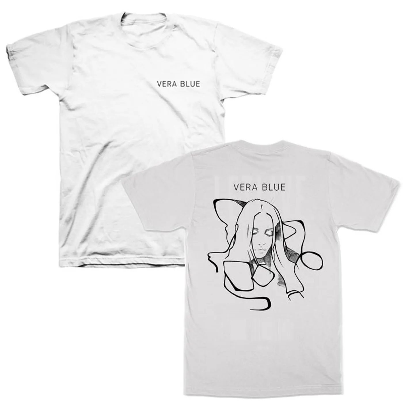 Vera Blue Abstract T-shirt (White)