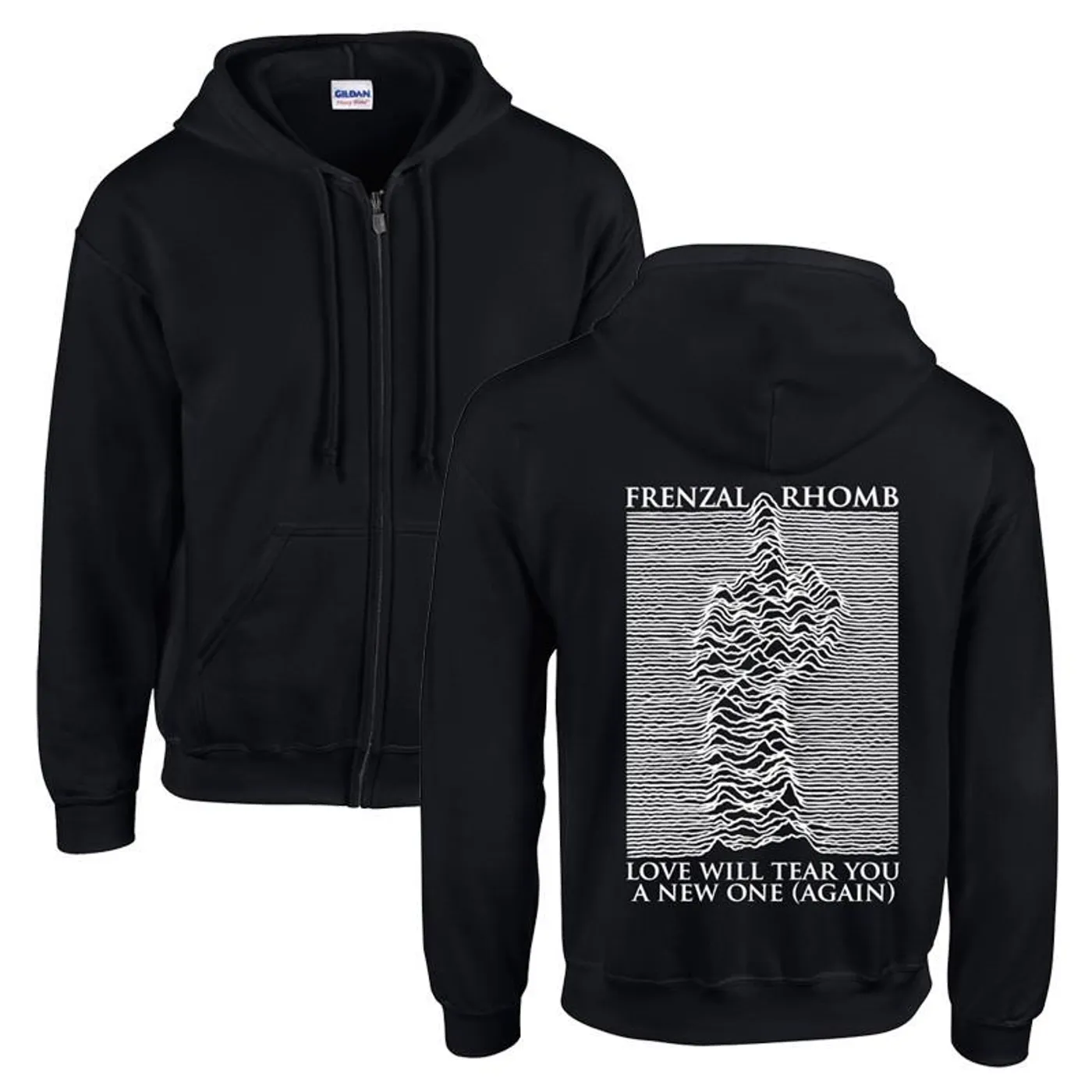 Frenzal Rhomb Joyless Derision Zip-Up Hoodie (Black)
