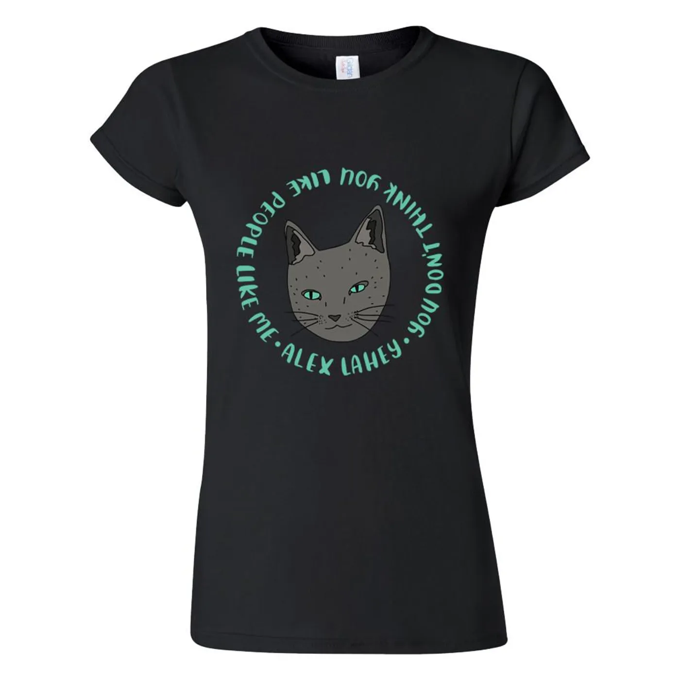 Alex Lahey Womens Cat T-shirt (Black)