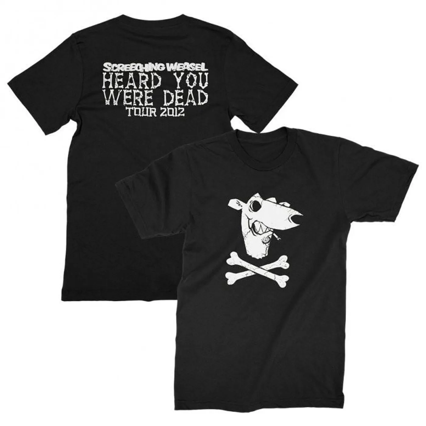 Screeching Weasel Weasel Skull T-shirt (Black)