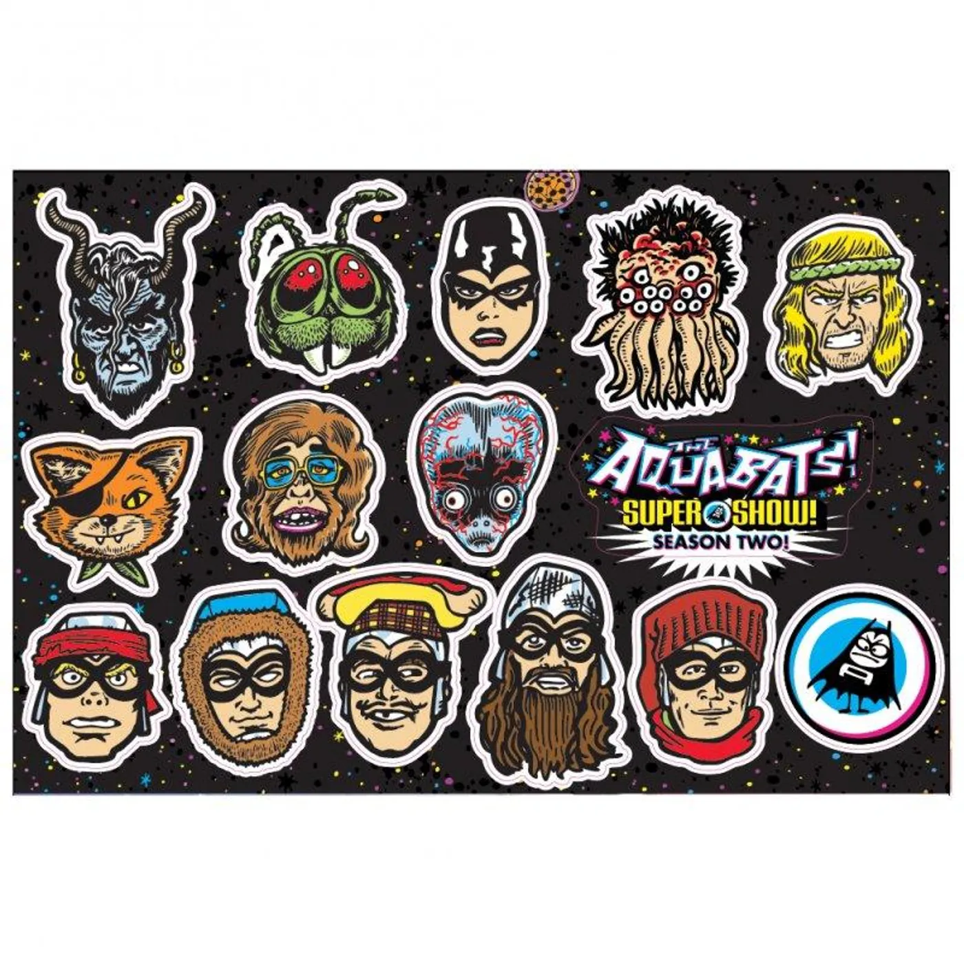 The Aquabats! Super Show Season 2 Sticker Sheet
