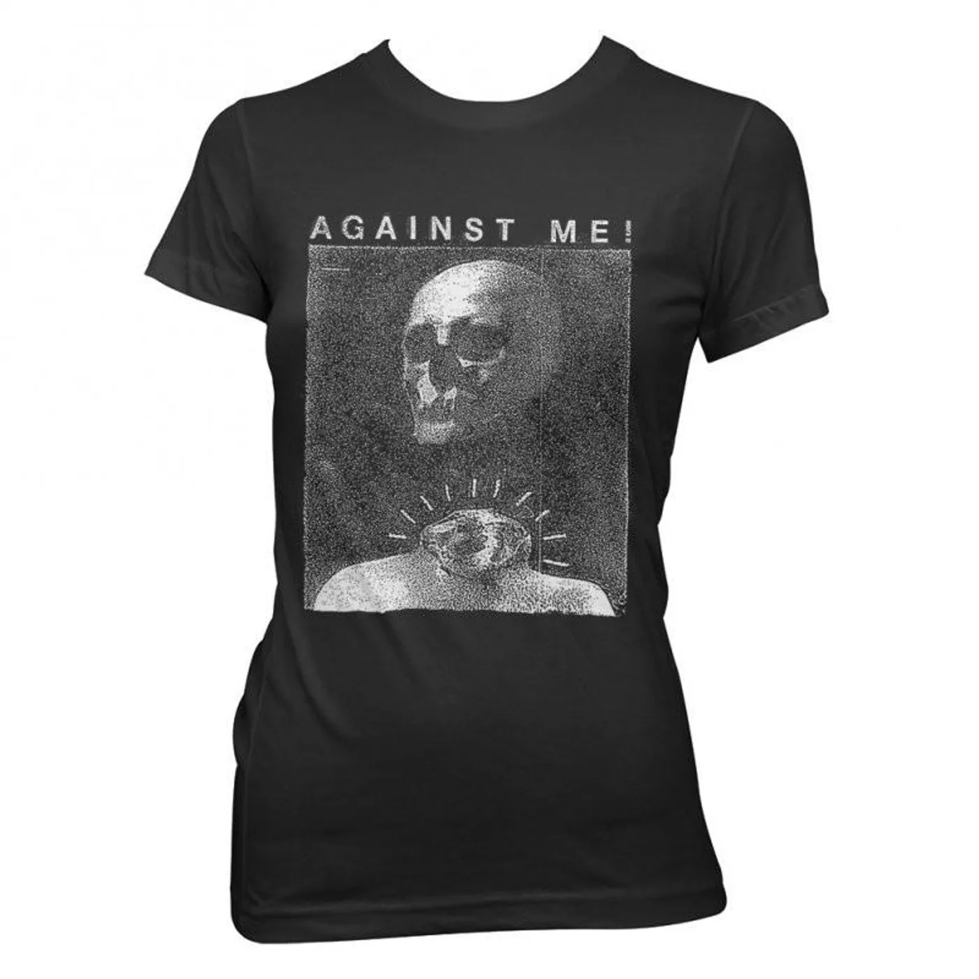 Against Me! Video Skull Womens T-shirt (Black)