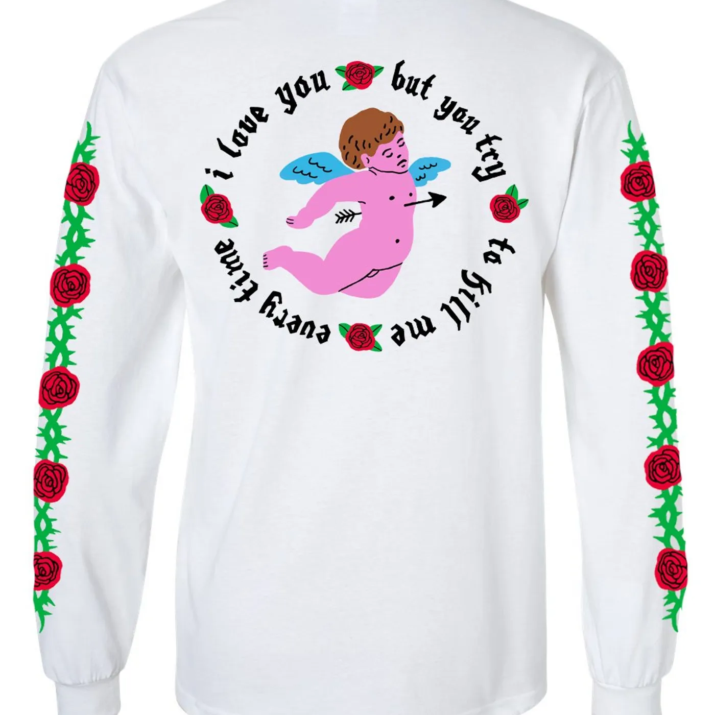 Basement Cherub Longsleeve (White)