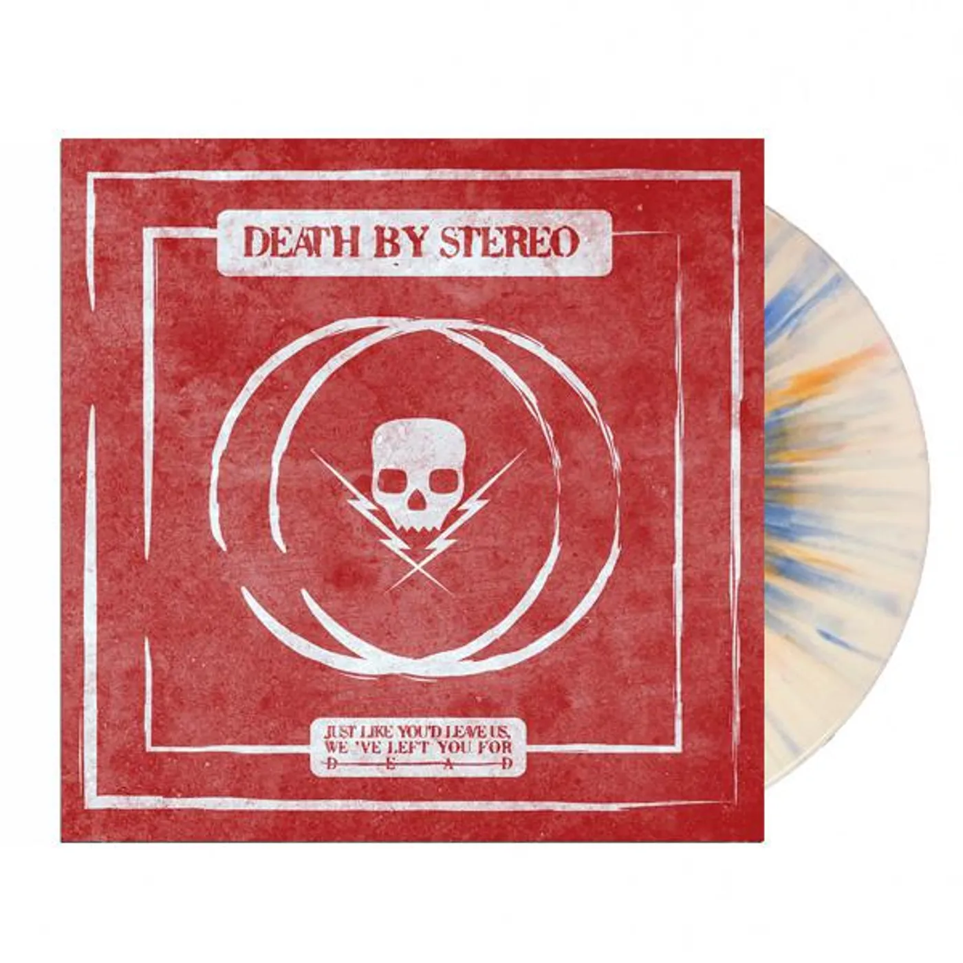 Death By Stereo Just Like You'd Leave Us We've Left You For Dead 10" (White w/ Orange + Blue Splatter)