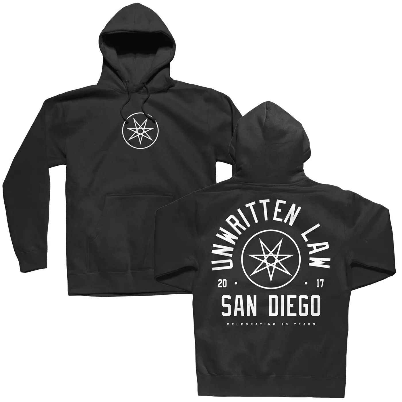 Unwritten Law 25 Years Pullover Hoodie (Black)