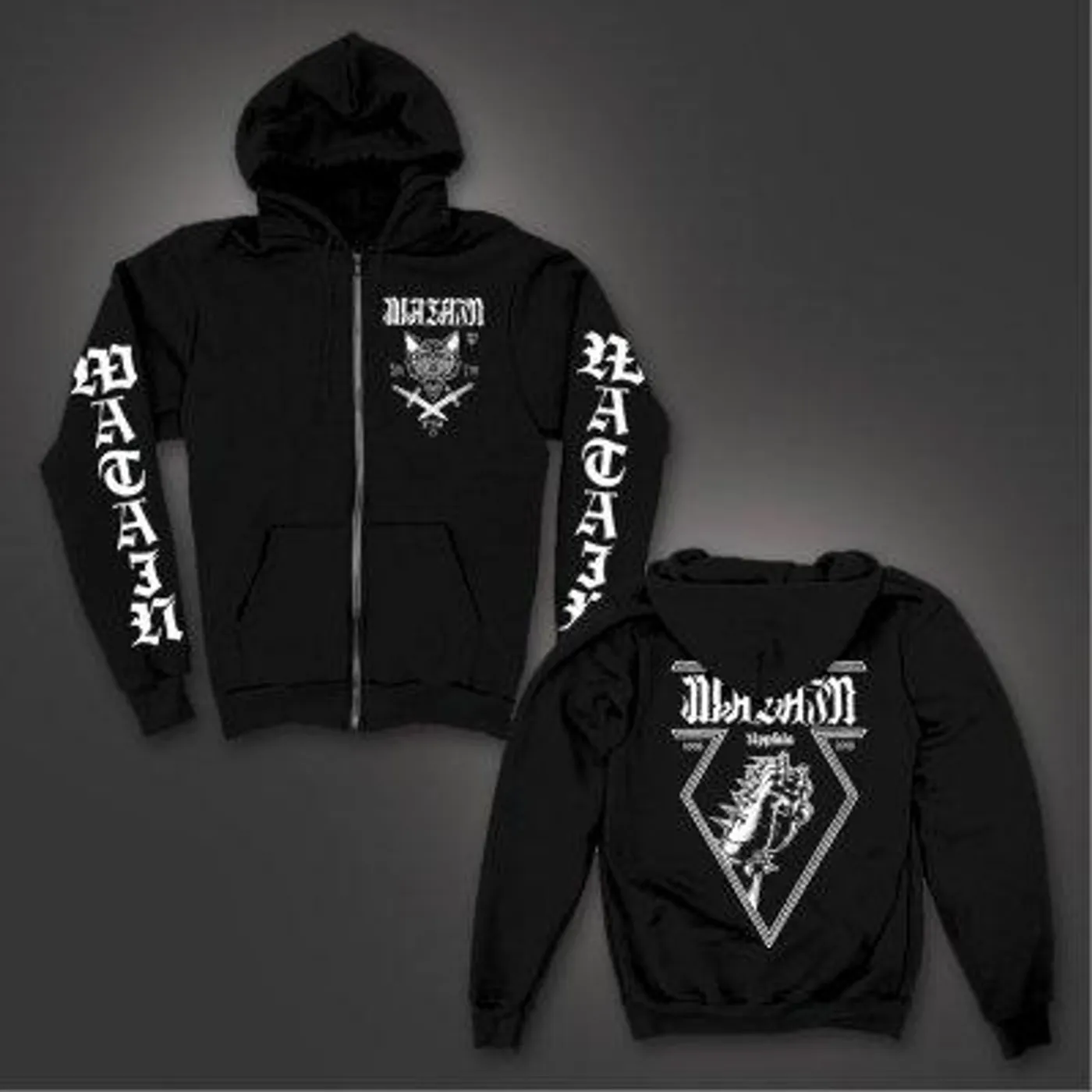 Watain Uppsala Zip Up Hoodie (Black)