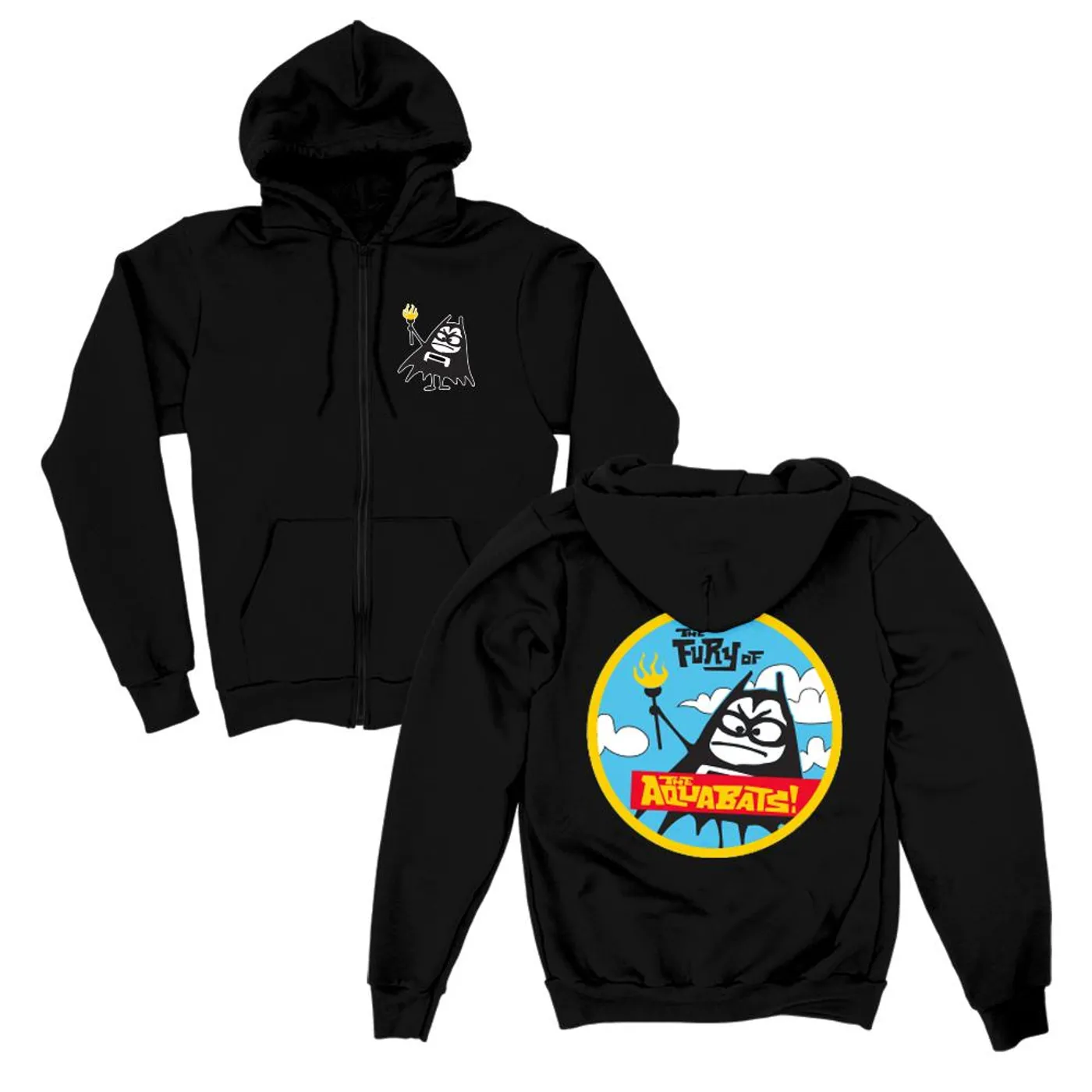 Fury of The Aquabats! Zip-up Hoodie (Black)